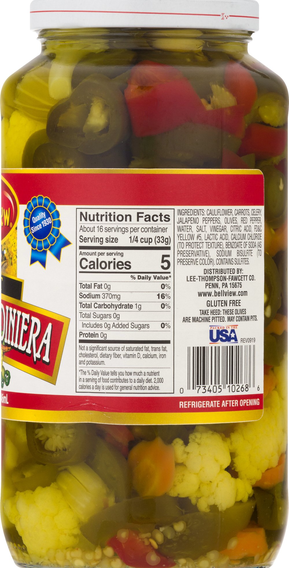 Hot Mixed Giardiniera 6/32oz. — Bell-View Foods