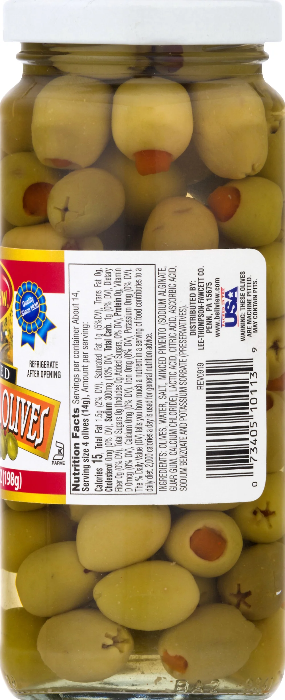 Stuffed Manzanilla Olives 7oz. — Bell-View Foods