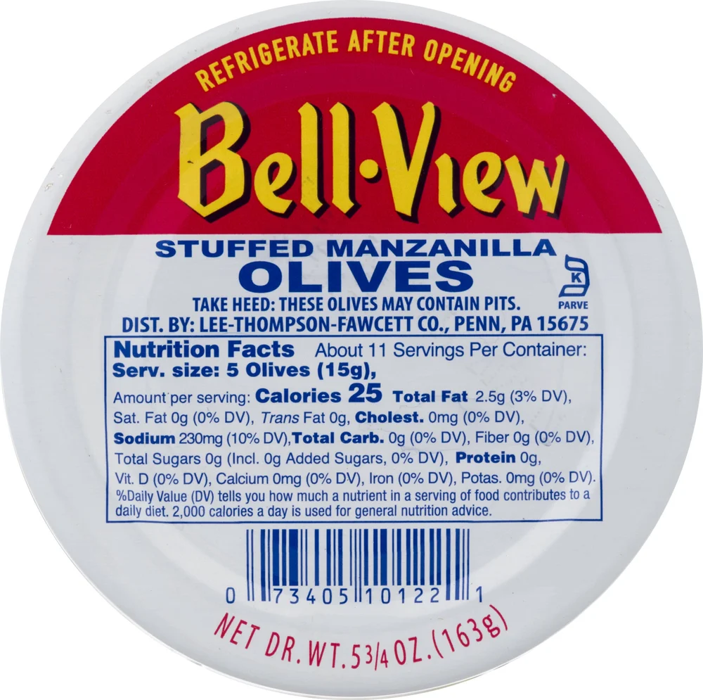 Stuffed Manzanilla Olives 24/5.75oz. — Bell-View Foods