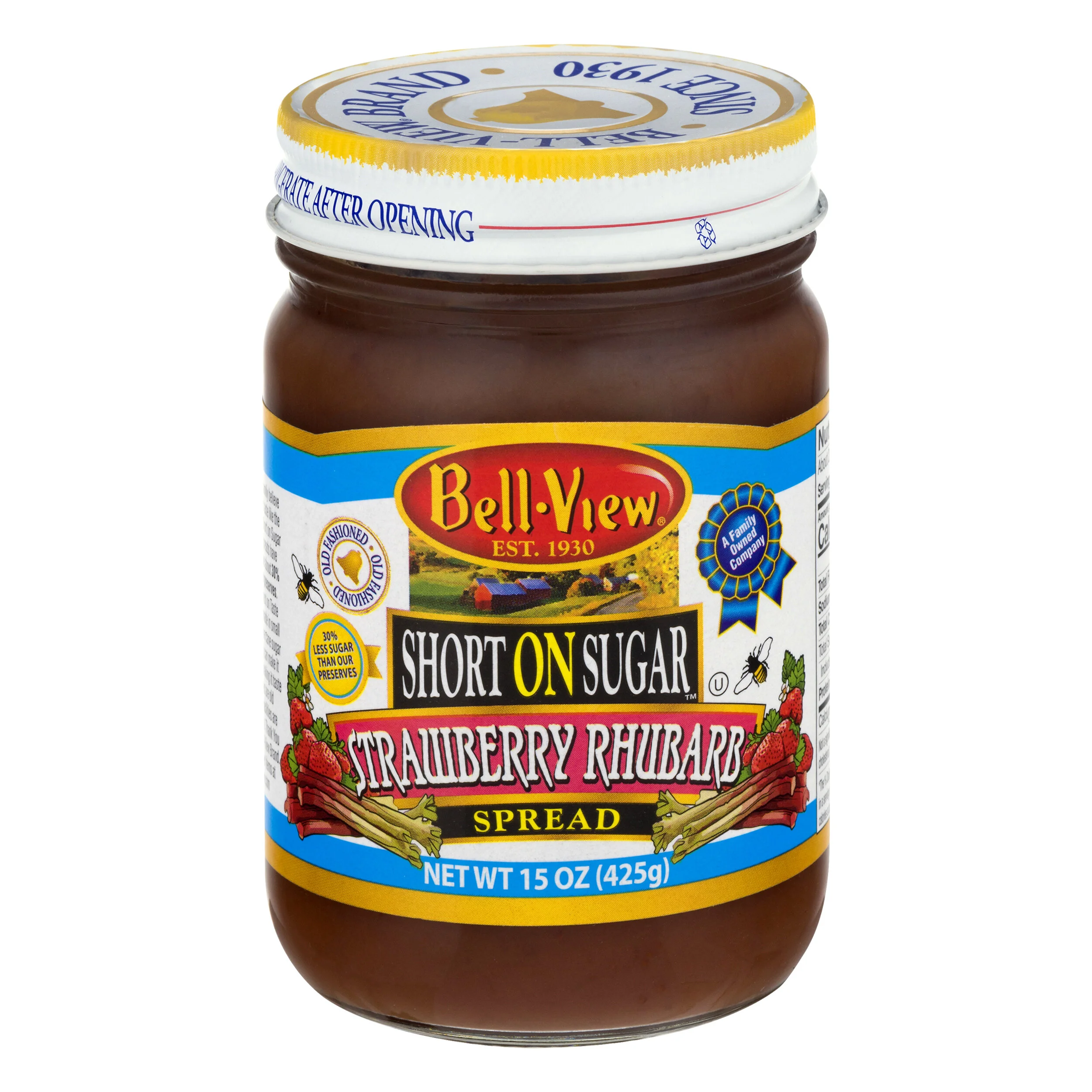 Short on Sugar Strawberry Rhubarb Spread 15oz.