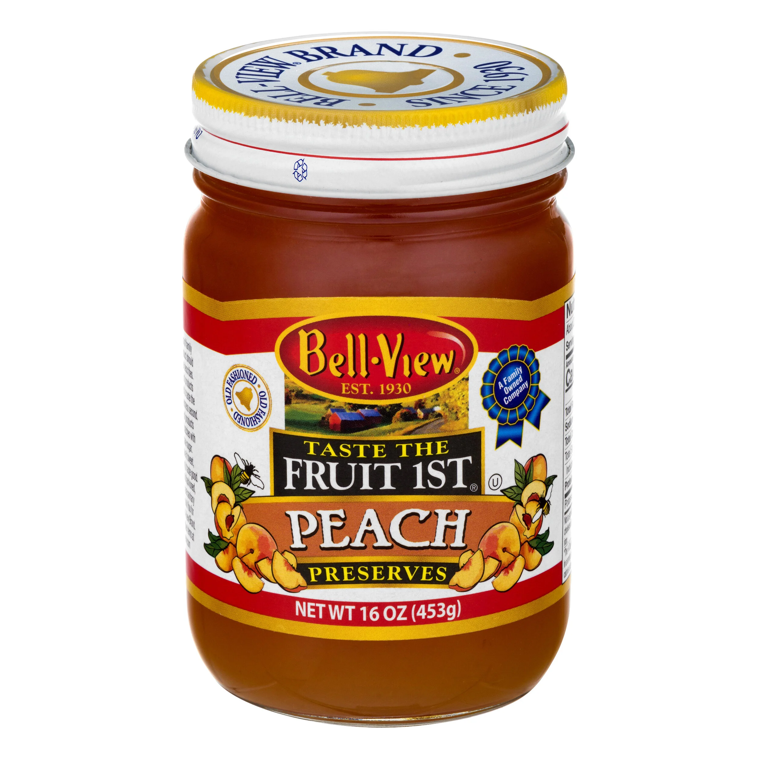 Taste The Fruit First Peach Preserves 16oz.