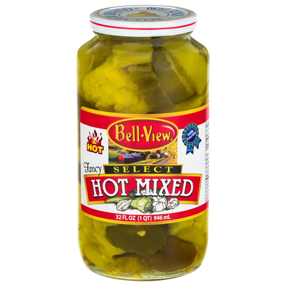 Hot Mixed Giardiniera 16oz. — Bell-View Foods