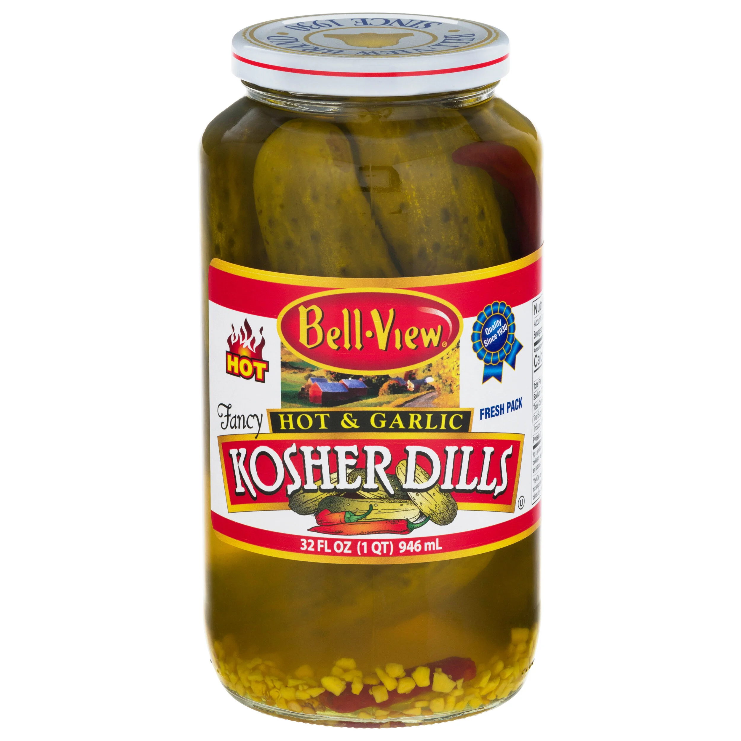 Fresh Pack Hot & Garlic Koshers Dills 6/32oz.
