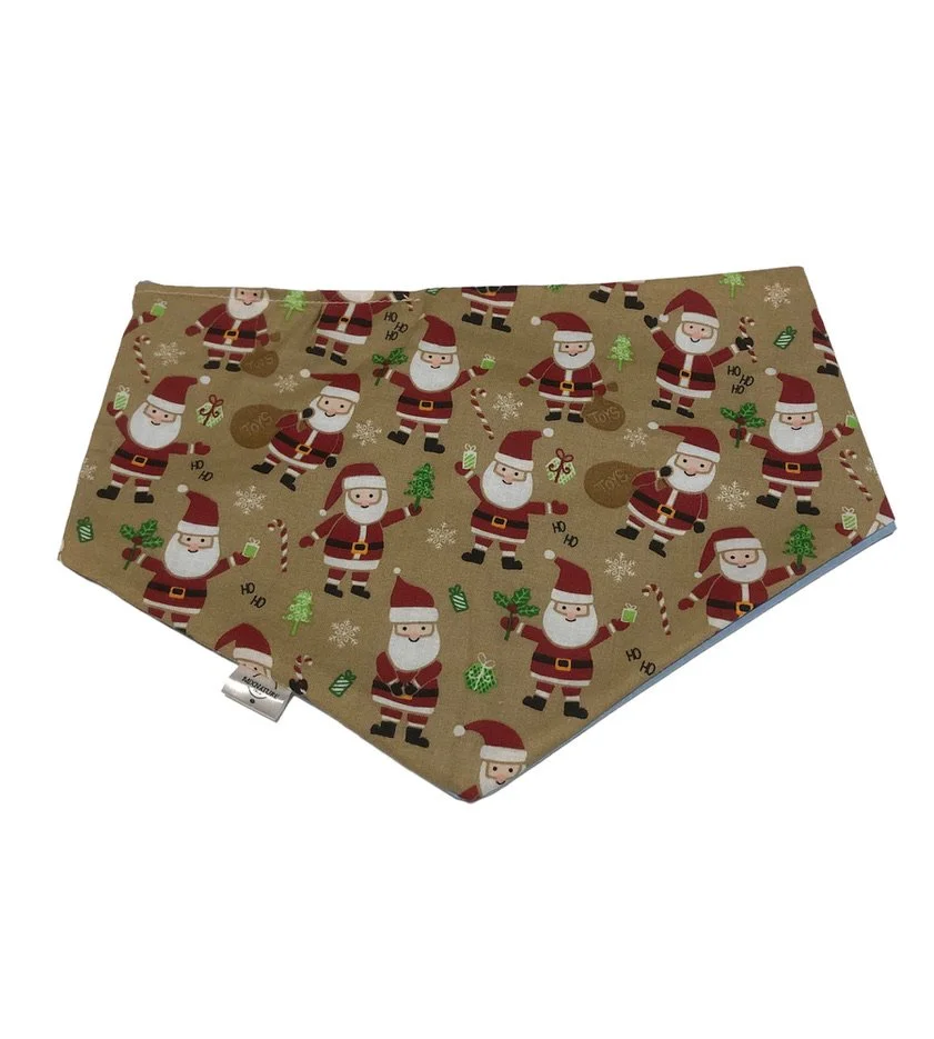 Santa on brown bandana
