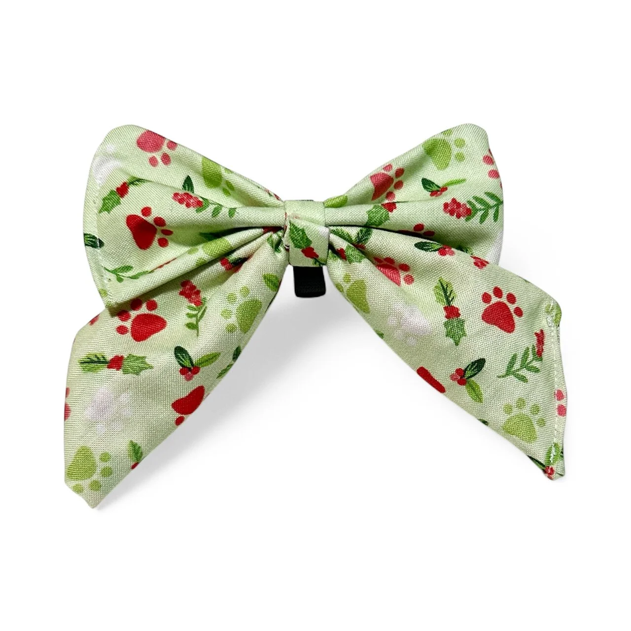 Lady bowtie with Christmas dog paws