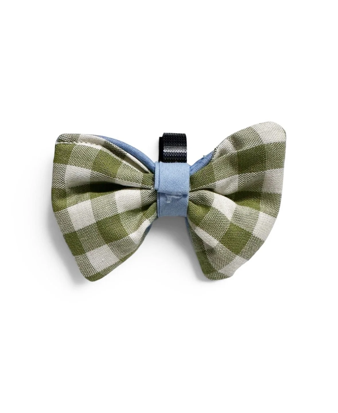 Green checked bow