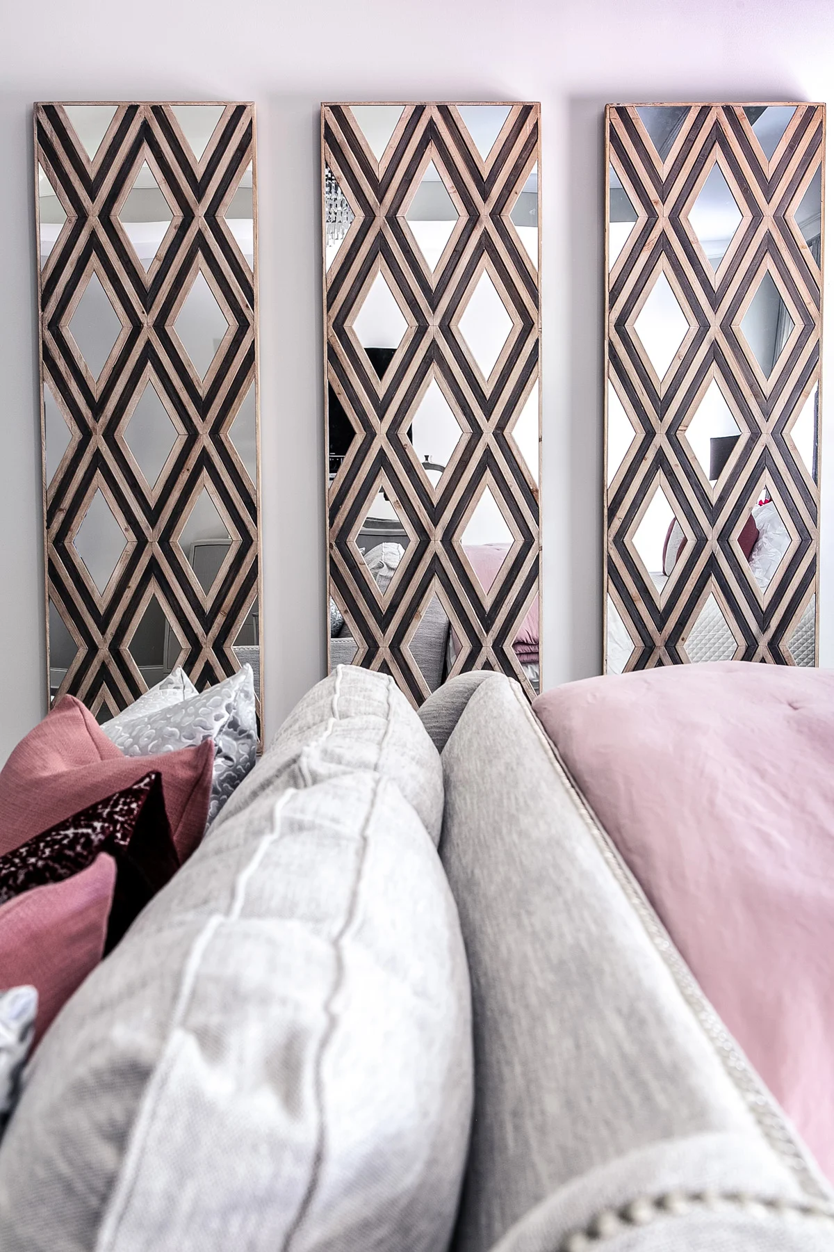 Uttermost Tahira Wall Mirror in master bedroom
