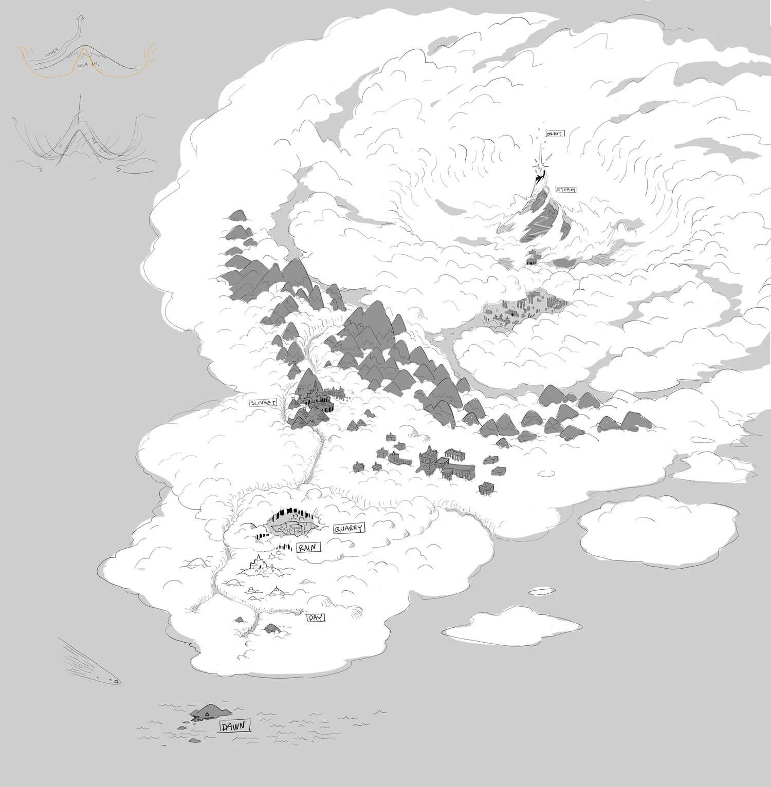 Карта духов в игре sky