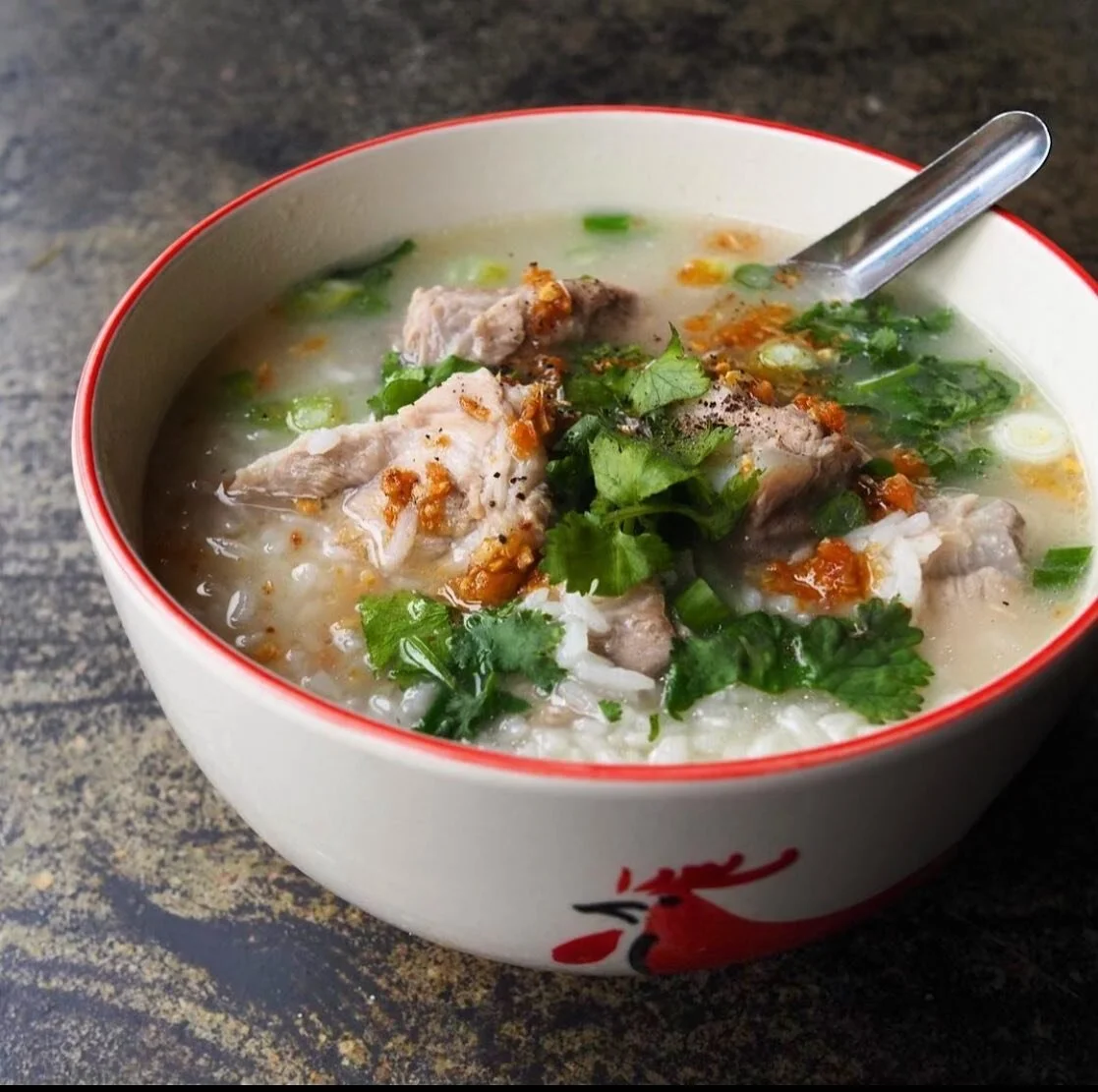 -New additions-
Khao Tom Moo : Jasmine rice soup @_intu_on_sf pre order open for pick up every Friday