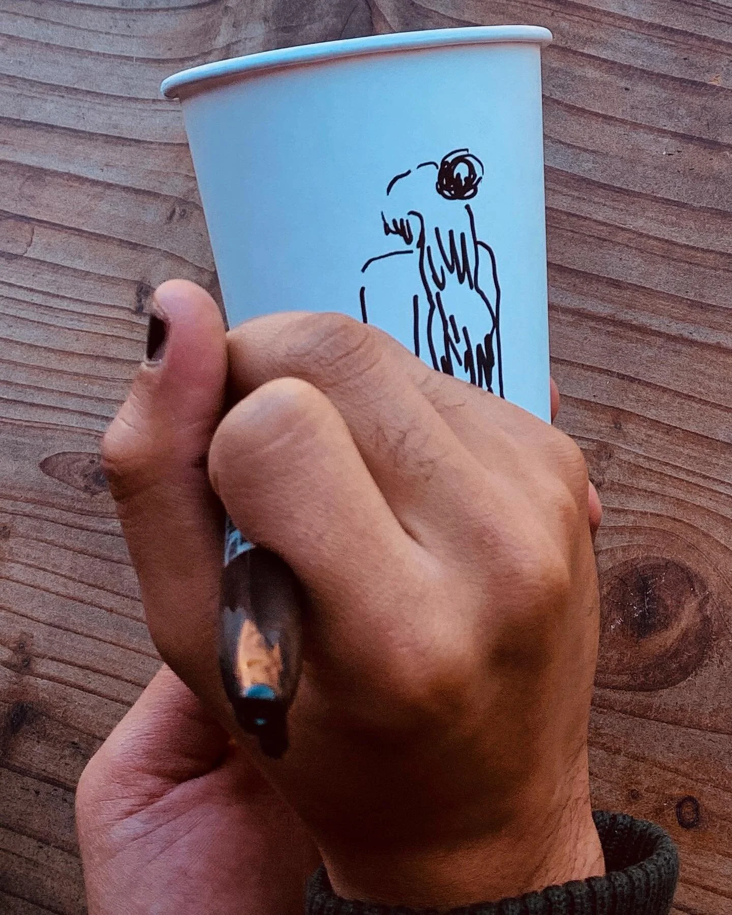 Darius is finishing his degree in art from CCA. When it&rsquo;s slow he practices forms and new designs on our cups. Maybe you will get one of his creations at the cafe! #artcups