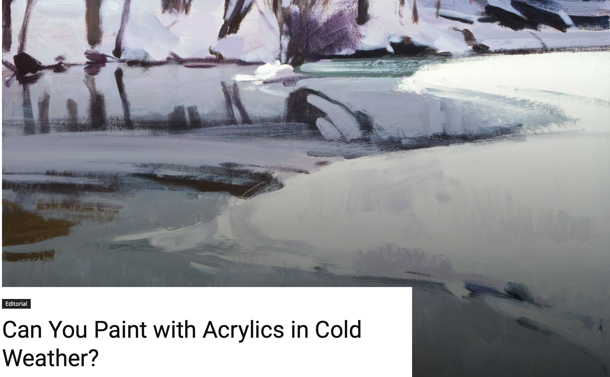 Marcia  Burtt article featured on OutdoorPaintiner.com