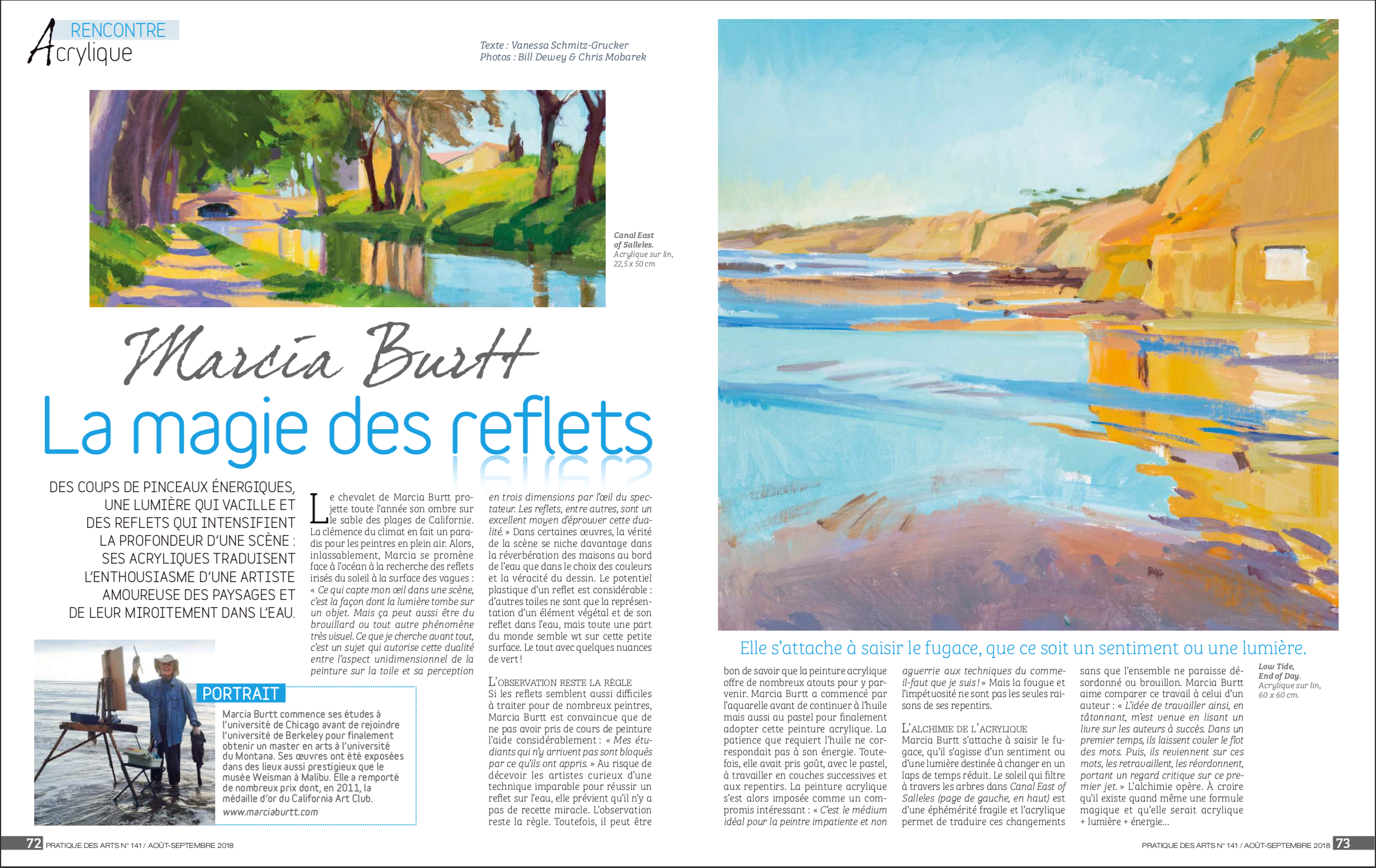Marcia Burtt featured in Pratique des Arts