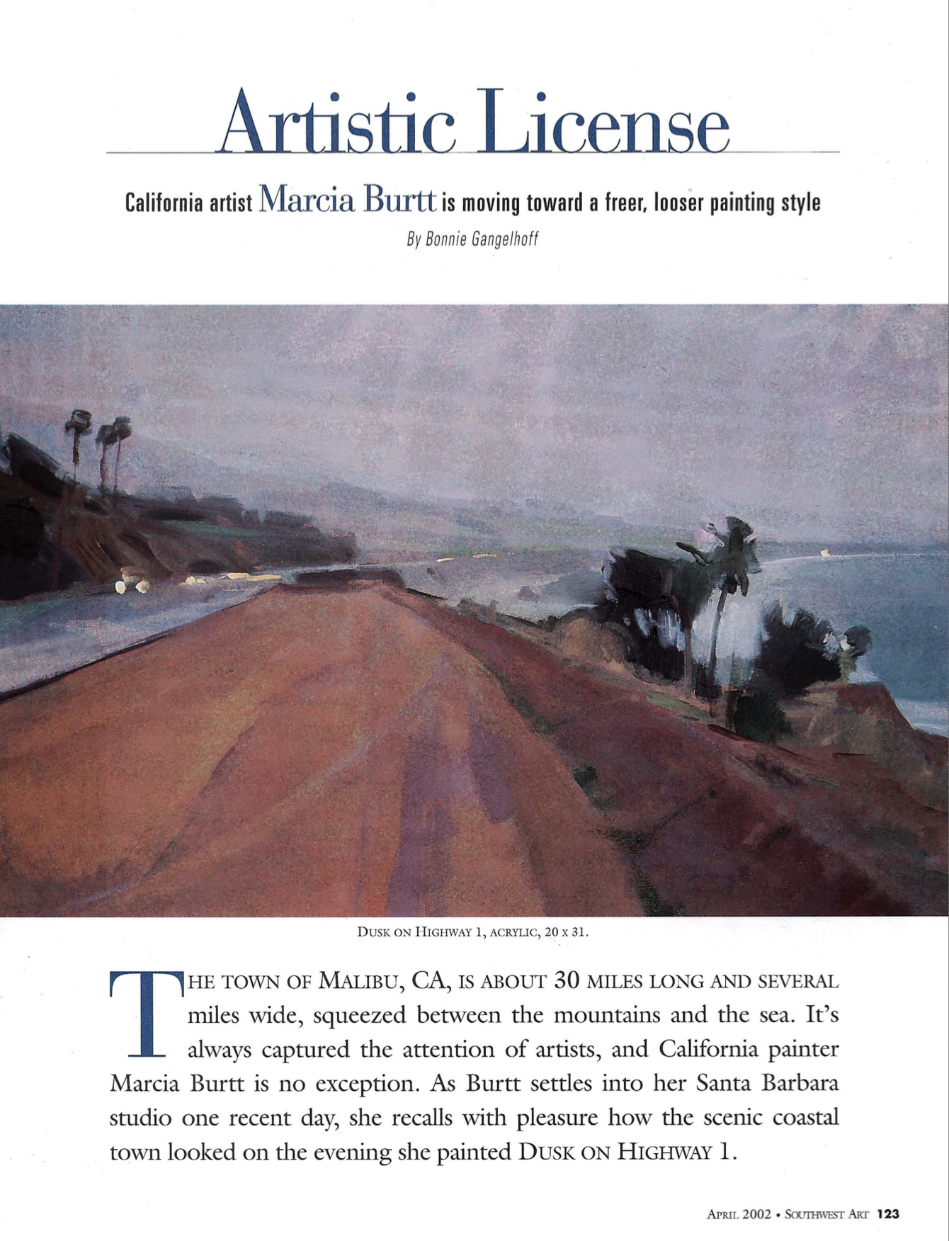 Southwest Art April 2002