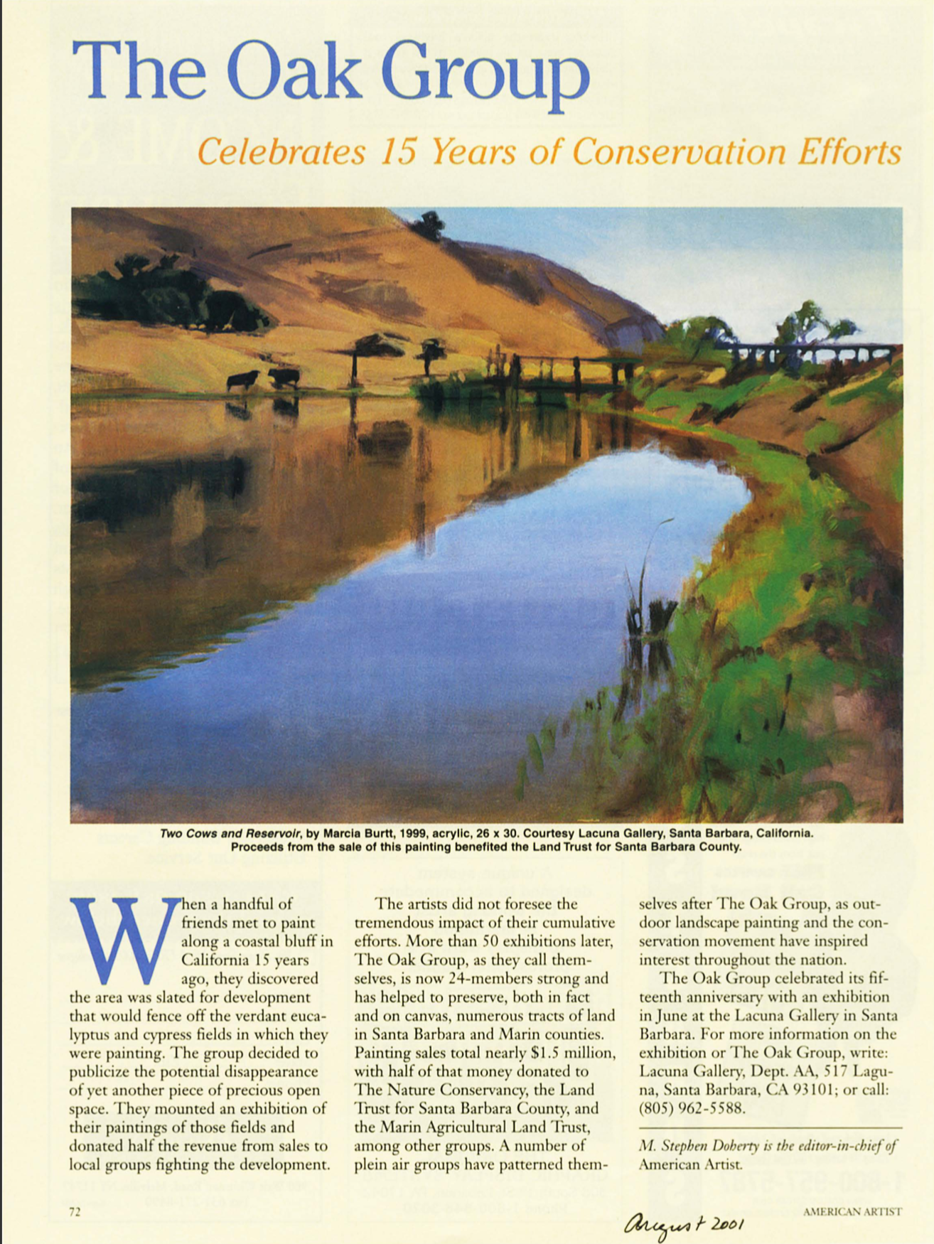American Artists Aug 2001