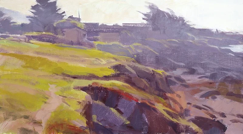 Cypresses and Spring Grass