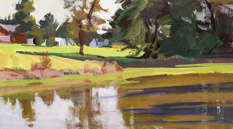 Morning Shadows on the Pond