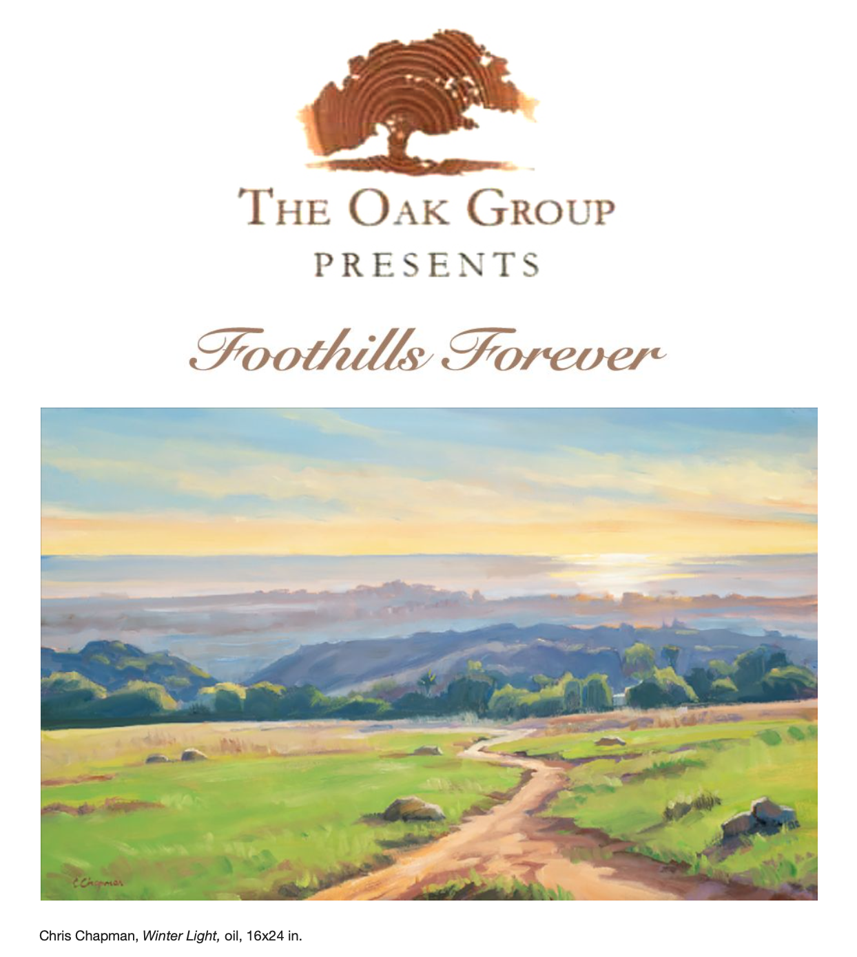 “Foothills Forever” Oak Group benefit exhibition