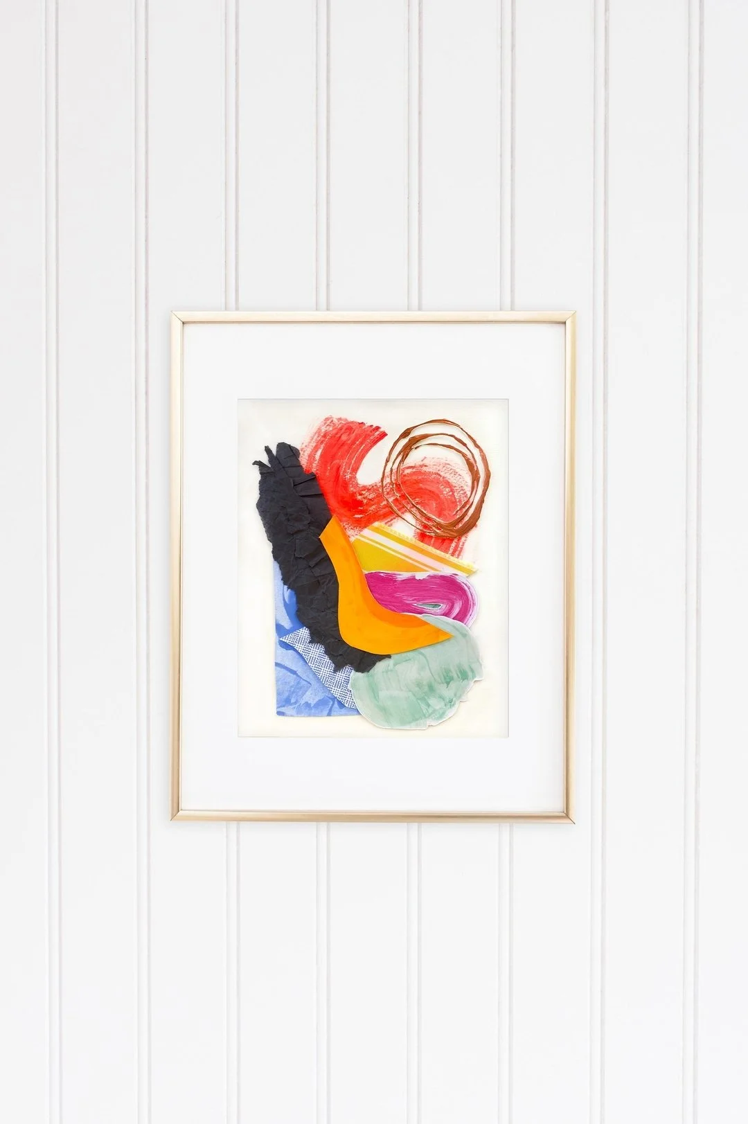 &ldquo;flashy&rdquo; - 9&rdquo; x 12&rdquo; mixed media collage on paper