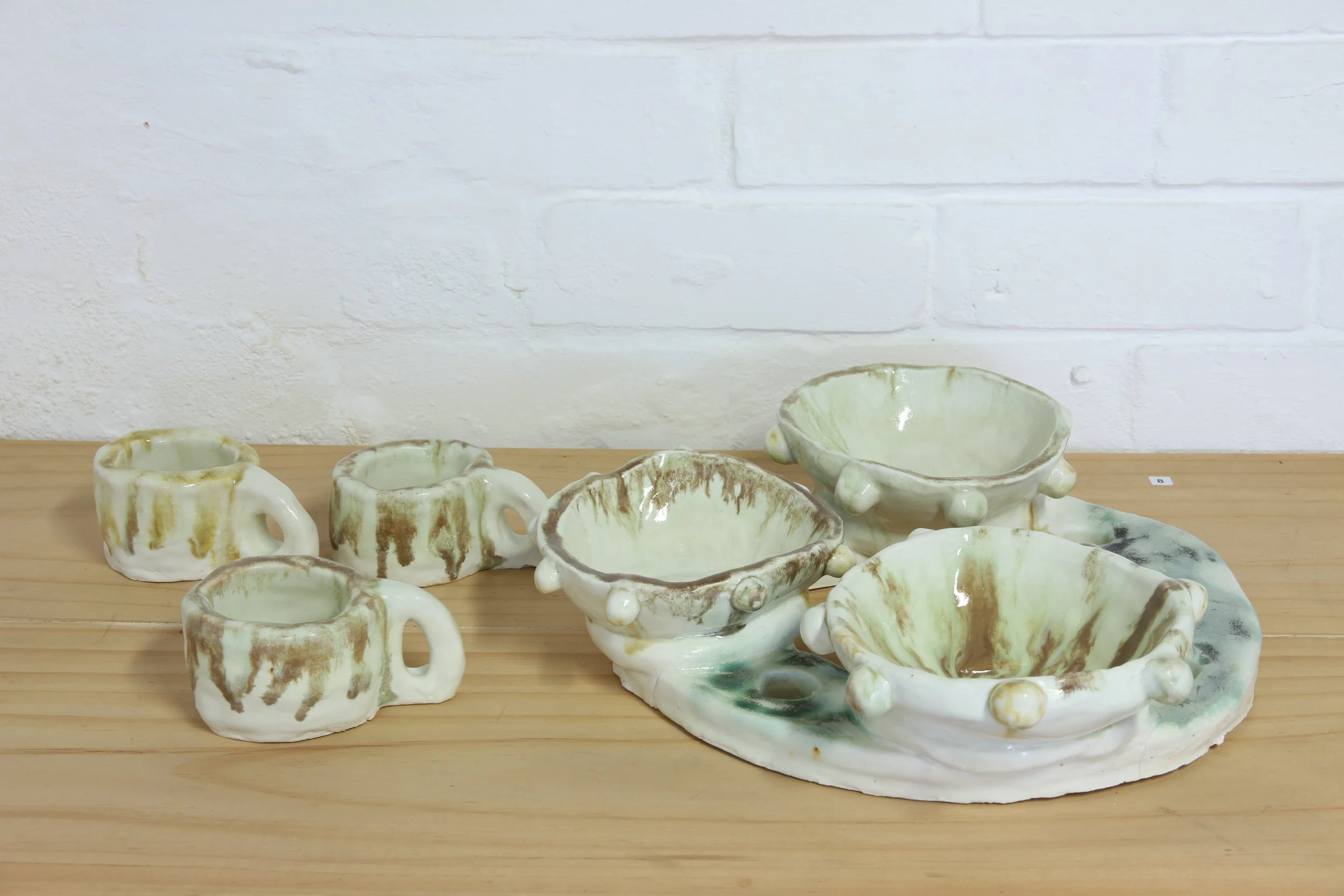 Commune soup set 2016, earthenware, glaze