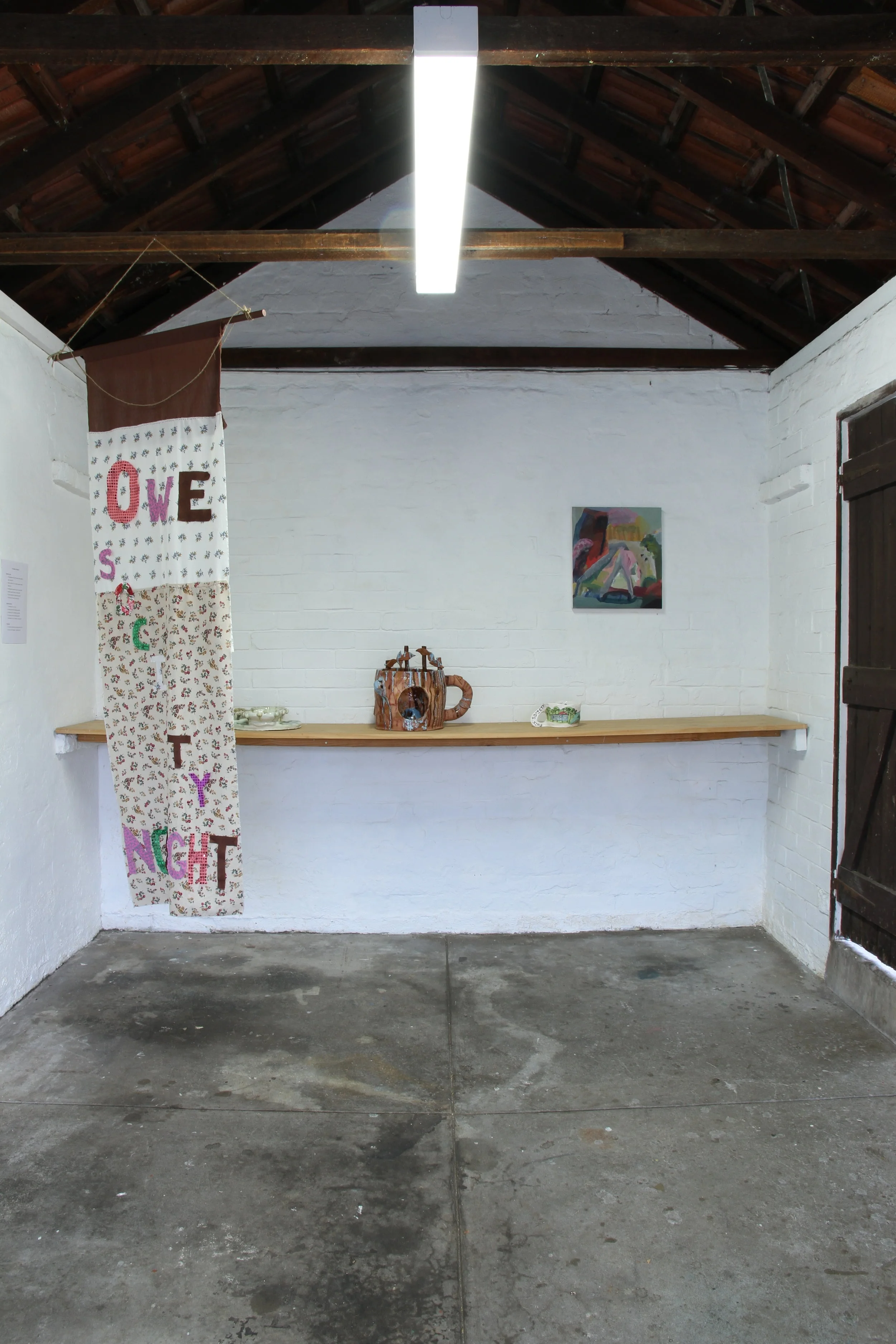 Bammy residency exhibition, Marrickville garage