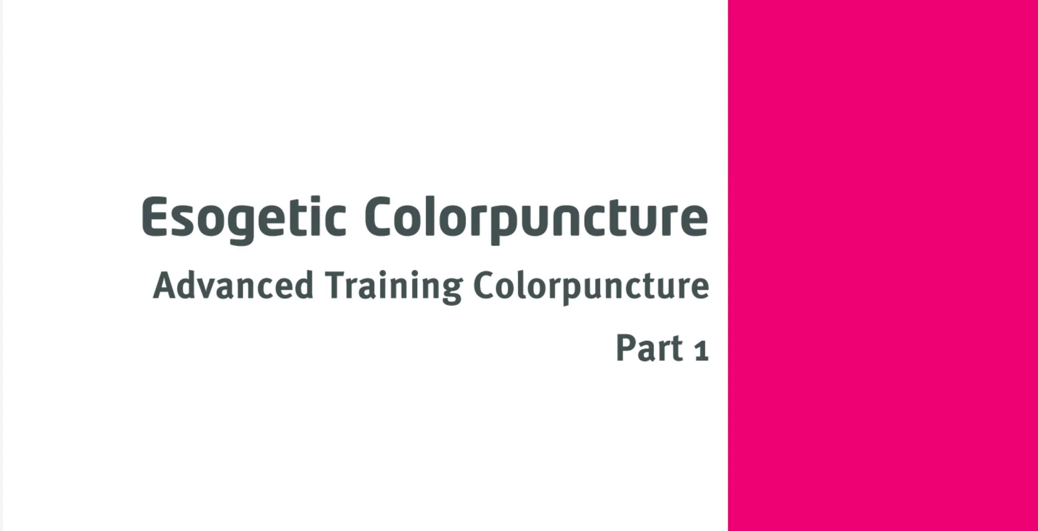 ESOGETIC CERTIFICATION 2025-2026 - Advanced 1