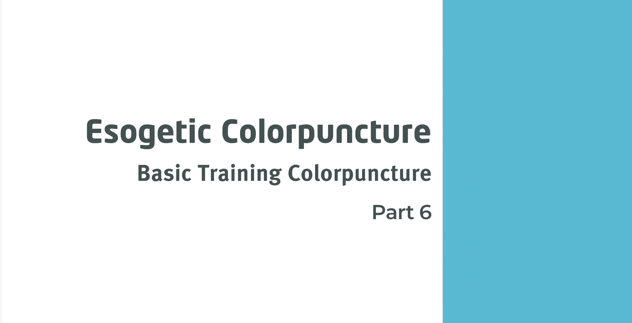 ESOGETIC CERTIFICATION TRAINING | Module 6