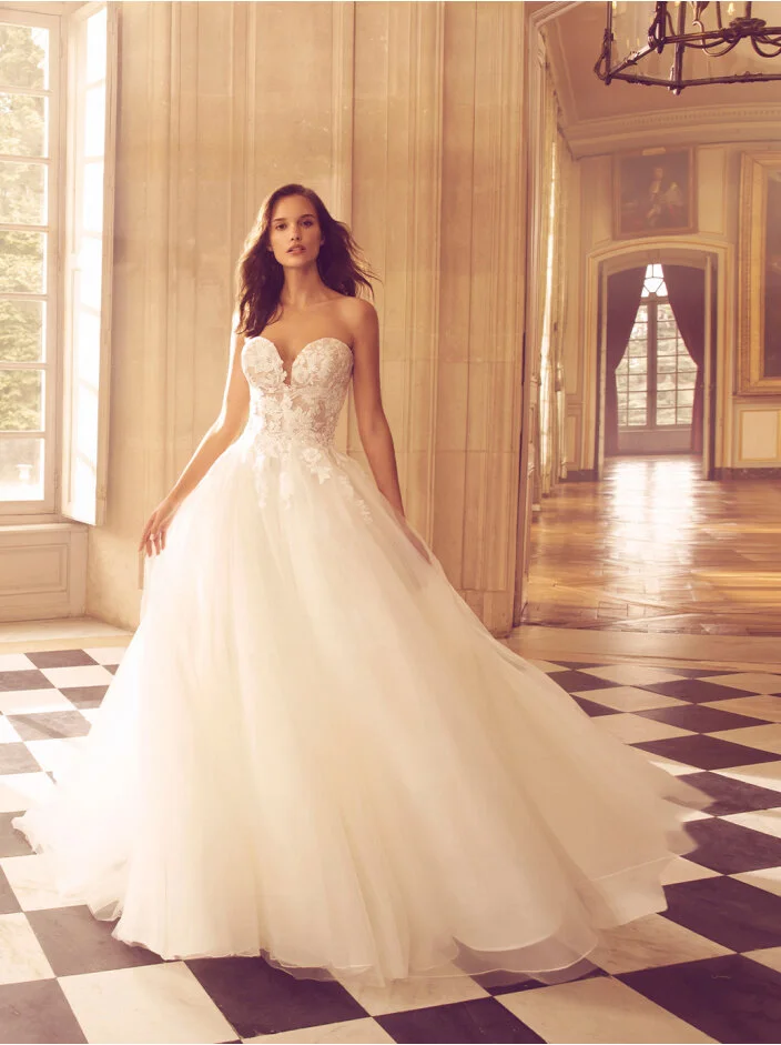 Elysee Strapless Ballgown Wedding Dress