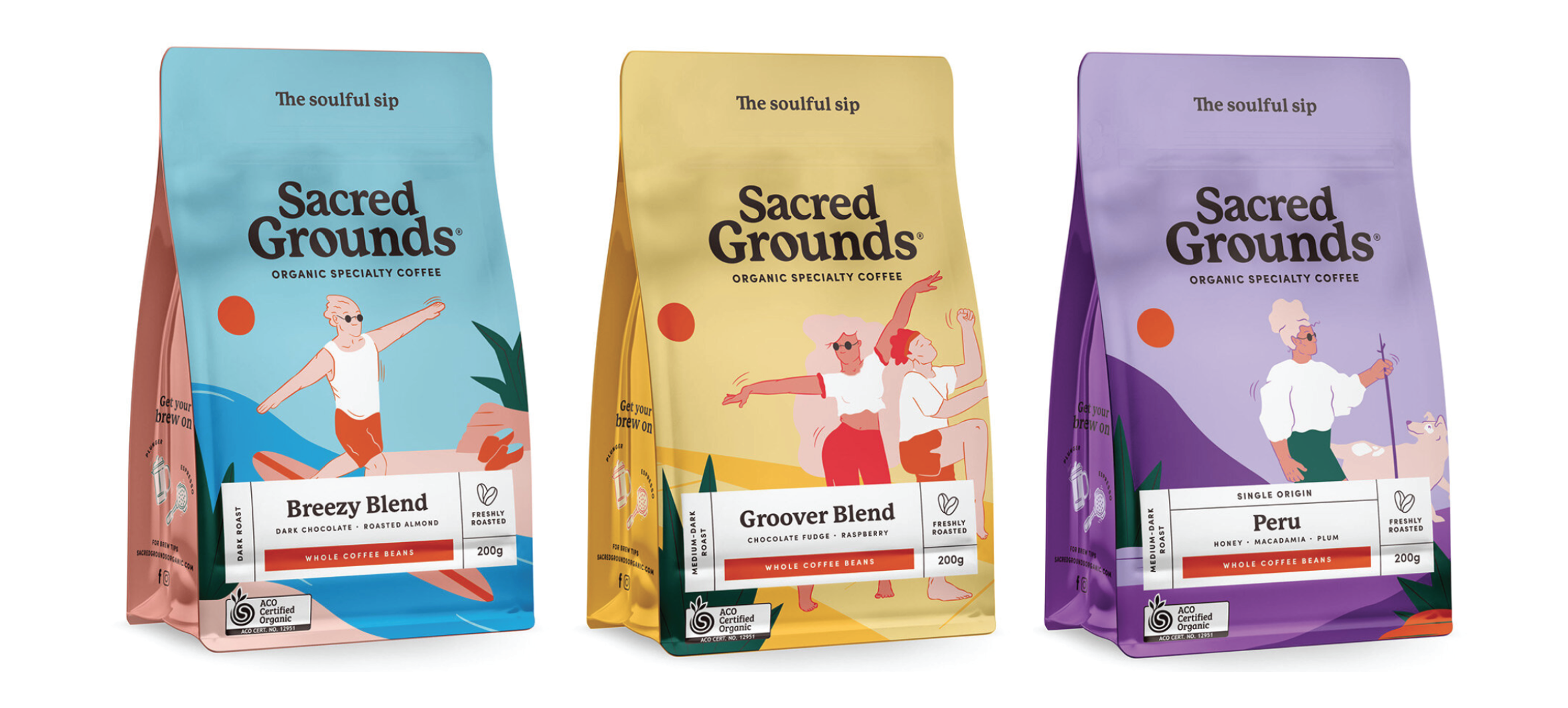 Sacred Grounds Coffee Packaging
