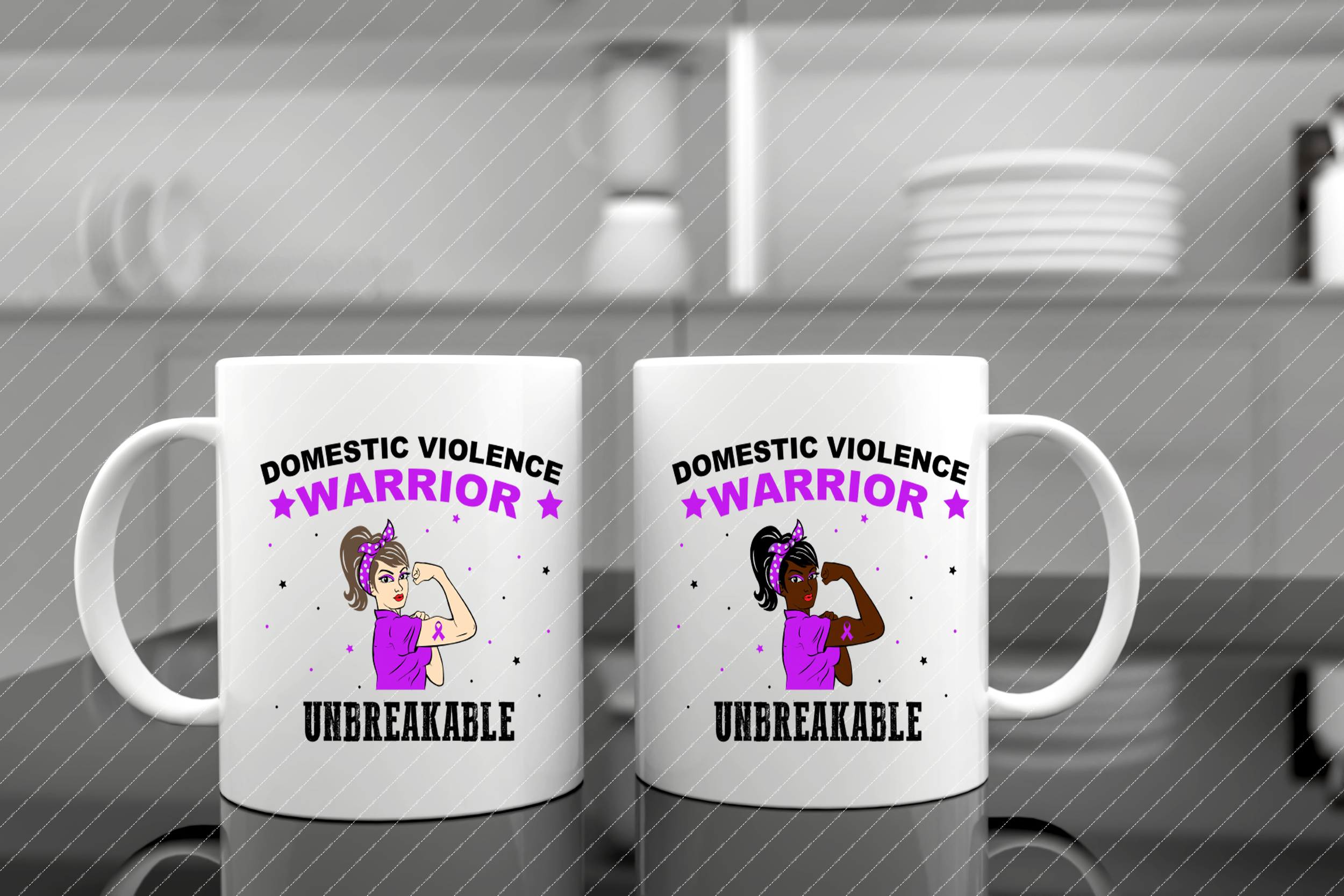 domestic violence warrior coffe mug mock.png