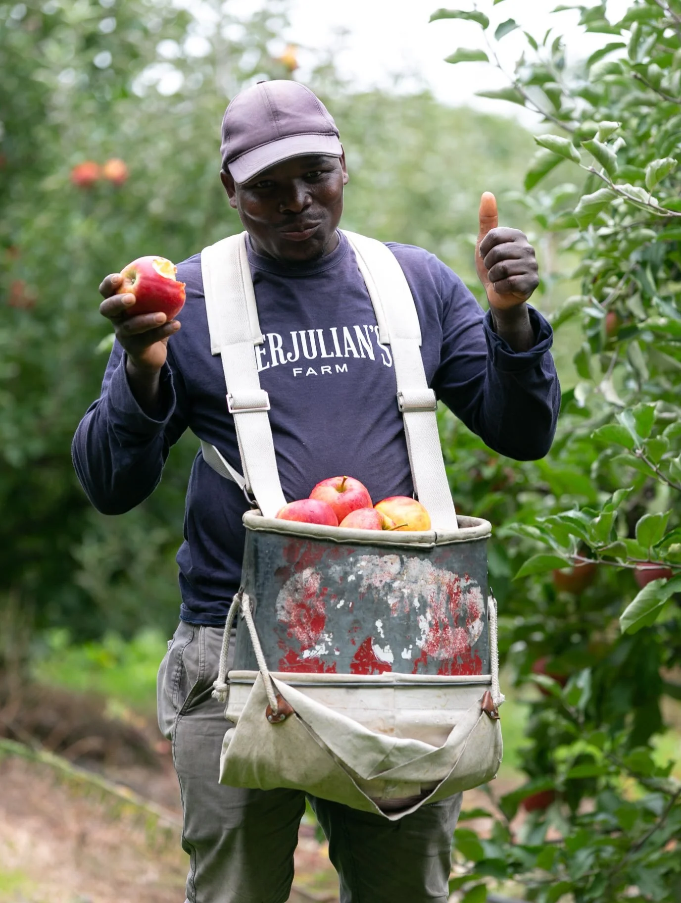 Dwayne says the apples are phenomenal!

Fully loaded with packed apples ($8 for an approximately 5lb bag), pumpkins, squash, CIDER DONUTS, and the apple blasters are firing all day 💥