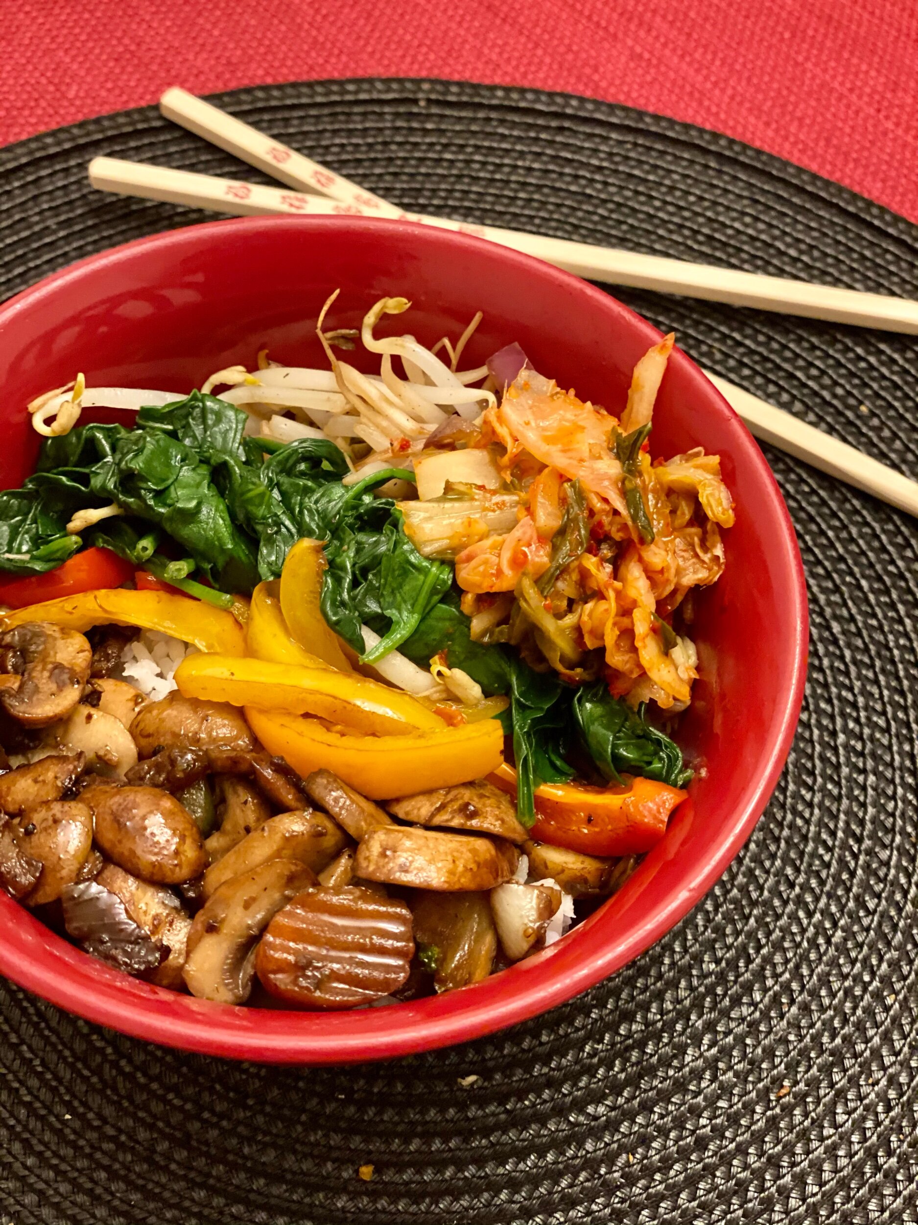 Kimchi Veggie Rice Bowl