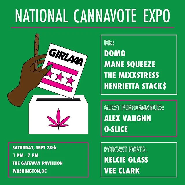 🗓 SAT | 9/28 
Join @girlaaa.world at the first @nationalcannavote at Gateway Pavillion!
🔋 Enjoy panels on cannabis policy, career and health education, cannabis digital art installation, vendors, and more.
&mdash;
🔋 Enjoy a lineup of all @girlaaa.