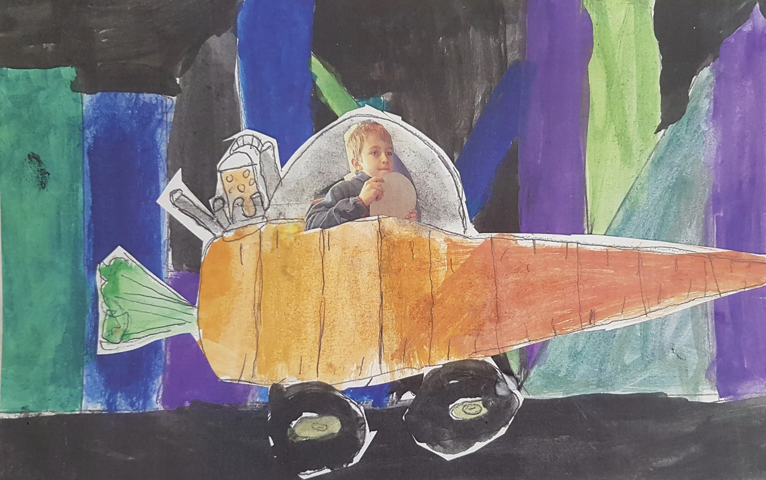Veggie Vehicles in the Style of Richard Scarry