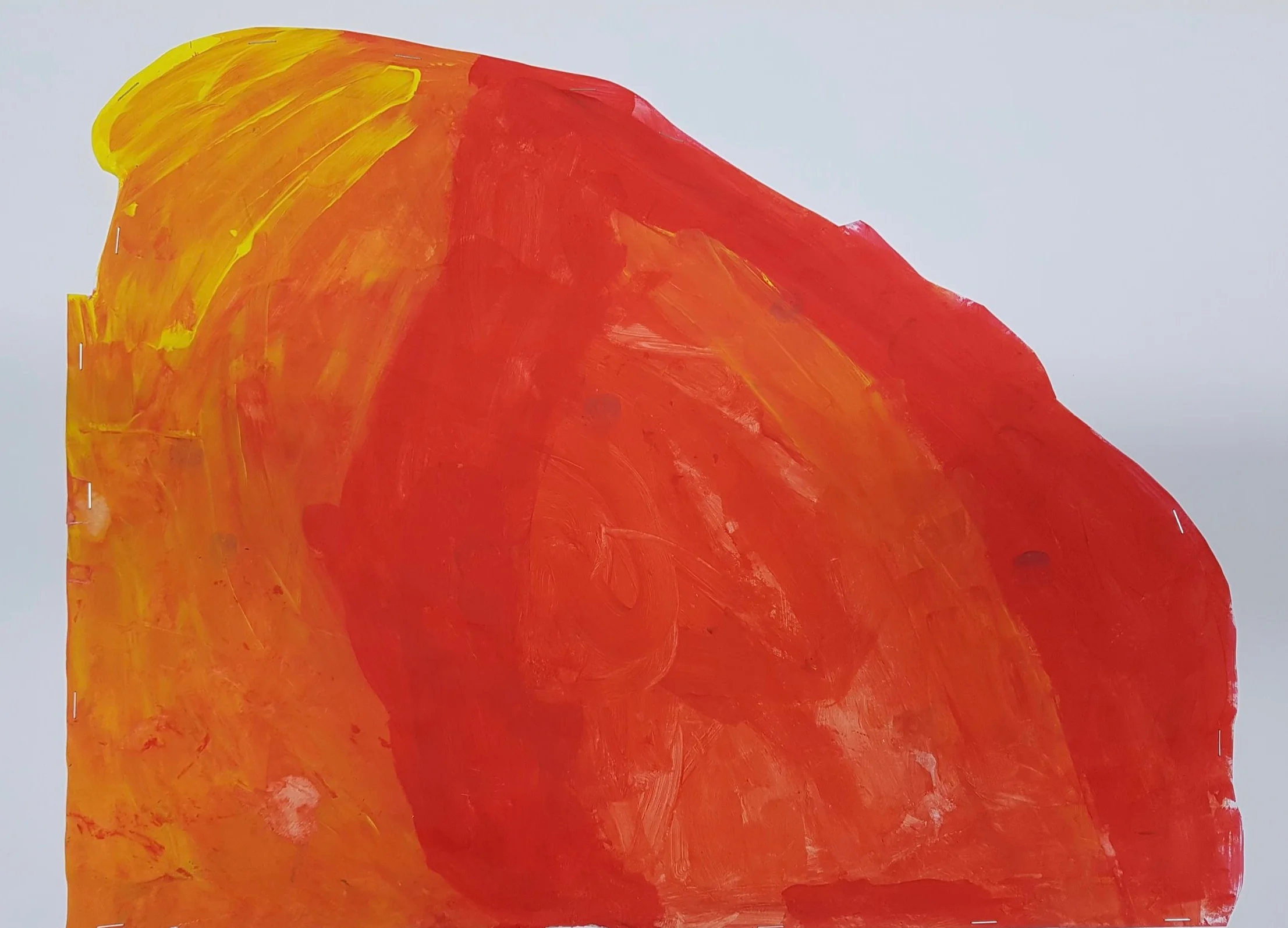 Mixing Secondary Colours in the style of Gretchen Albrecht