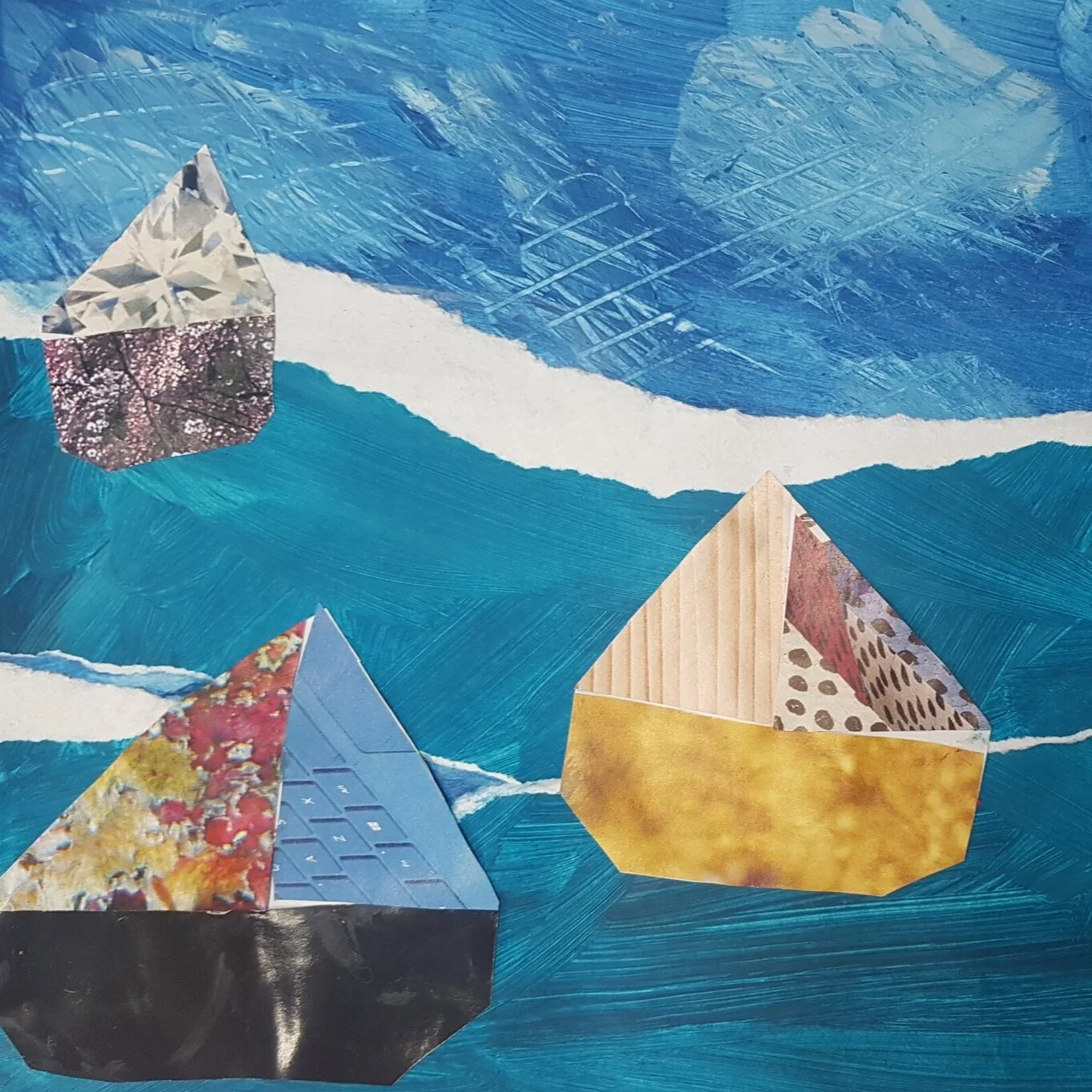 Painted Paper Seascapes