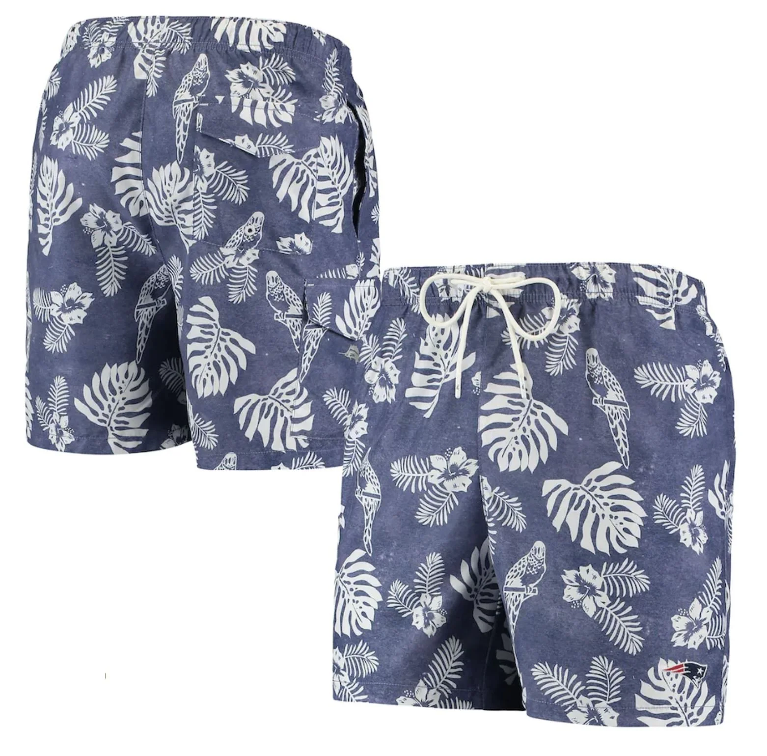 Parrot in Paradise - printed swim trunk