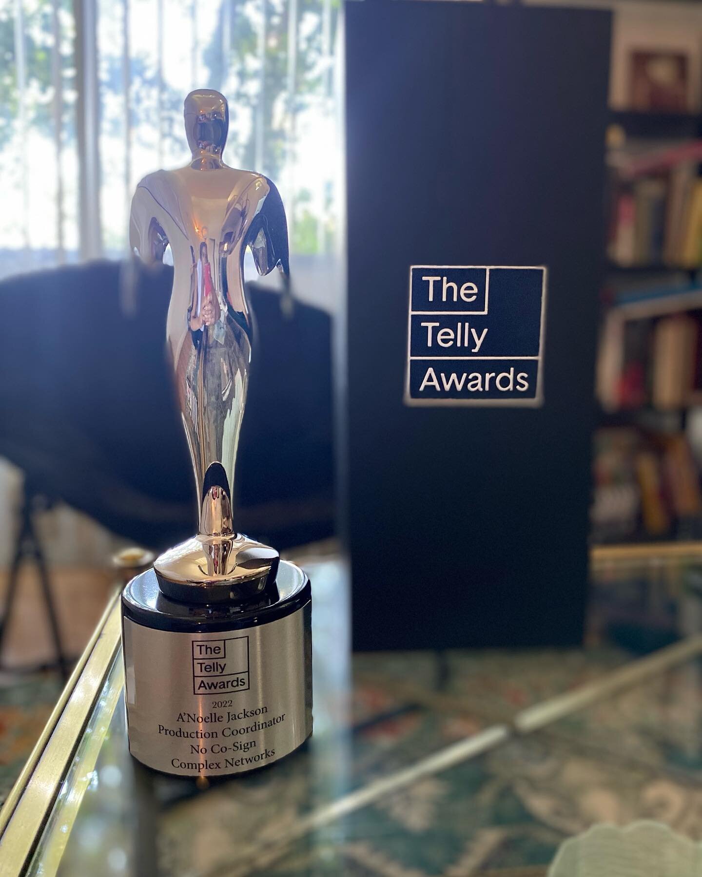 Tenacity, Perseverance, and execution. 

It&rsquo;s surreal to be in this moment.  My first industry award. No- Cosign won Best Documentary for Online! Wow! 🥹 @tellyawards, thank you so much!

An end to a beautiful era in my life. @nasirkennethfereb