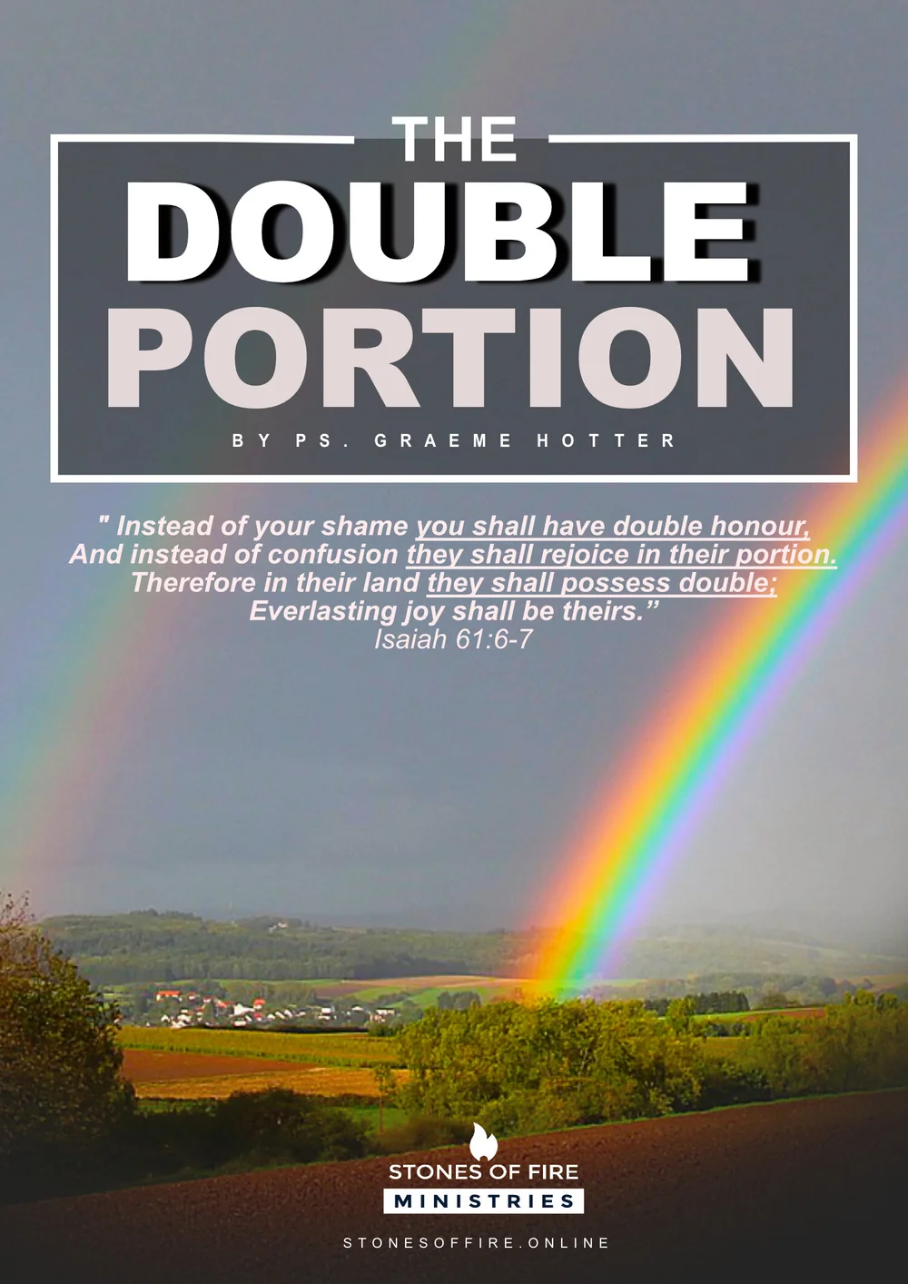 The Double Portion — Stones Of Fire Ministries
