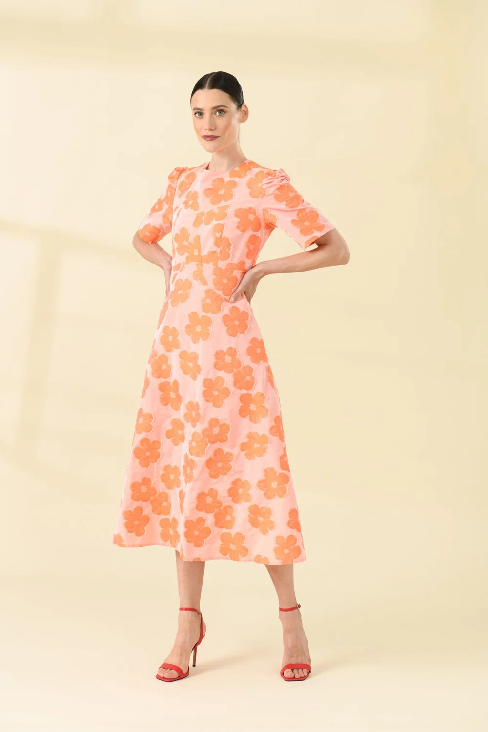 knee length dresses for ladies Miliano Adjustable Thin Strap Panelled Maxi Dress main image 0