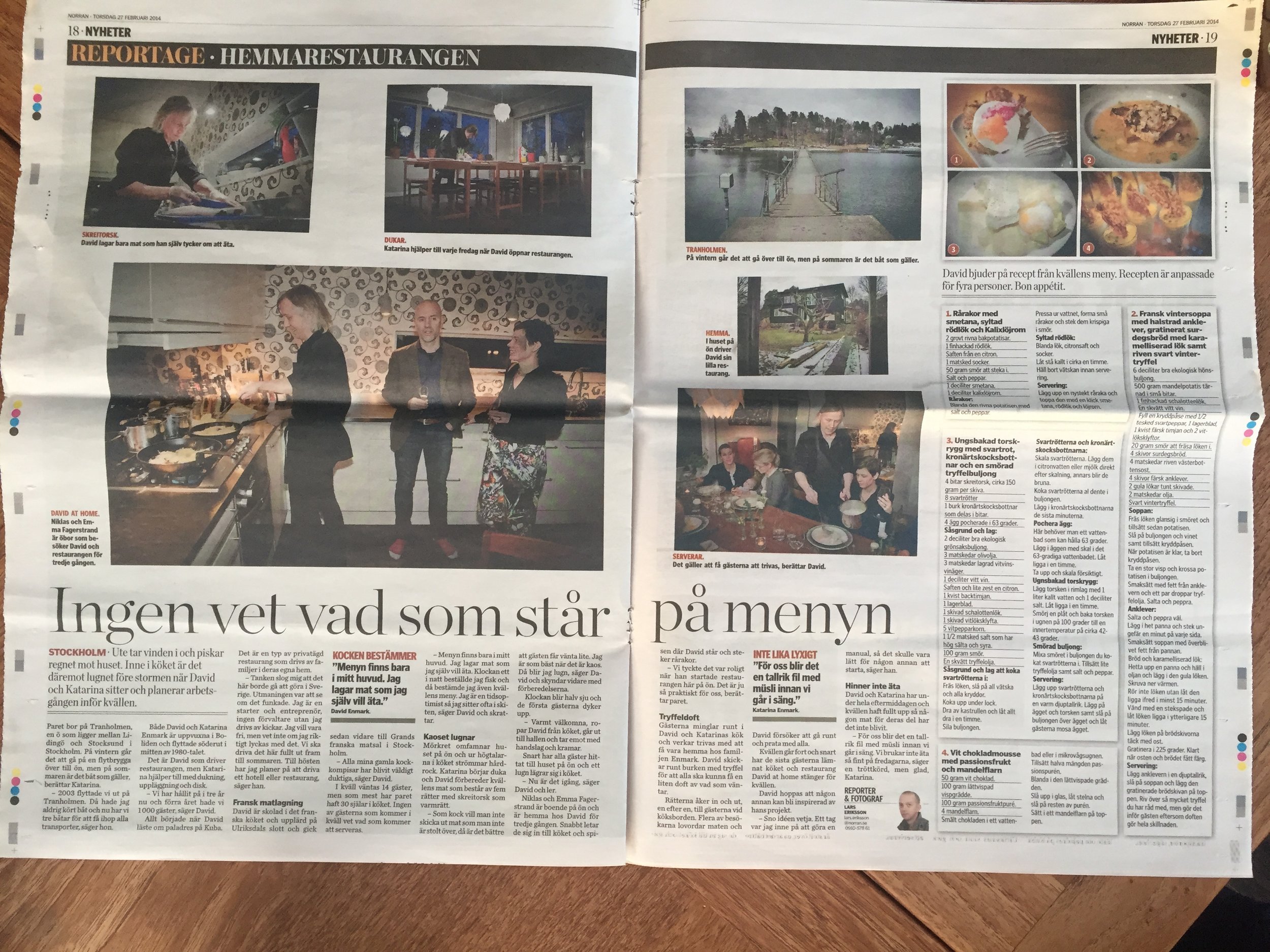 Skellefteå local newspaper visits.