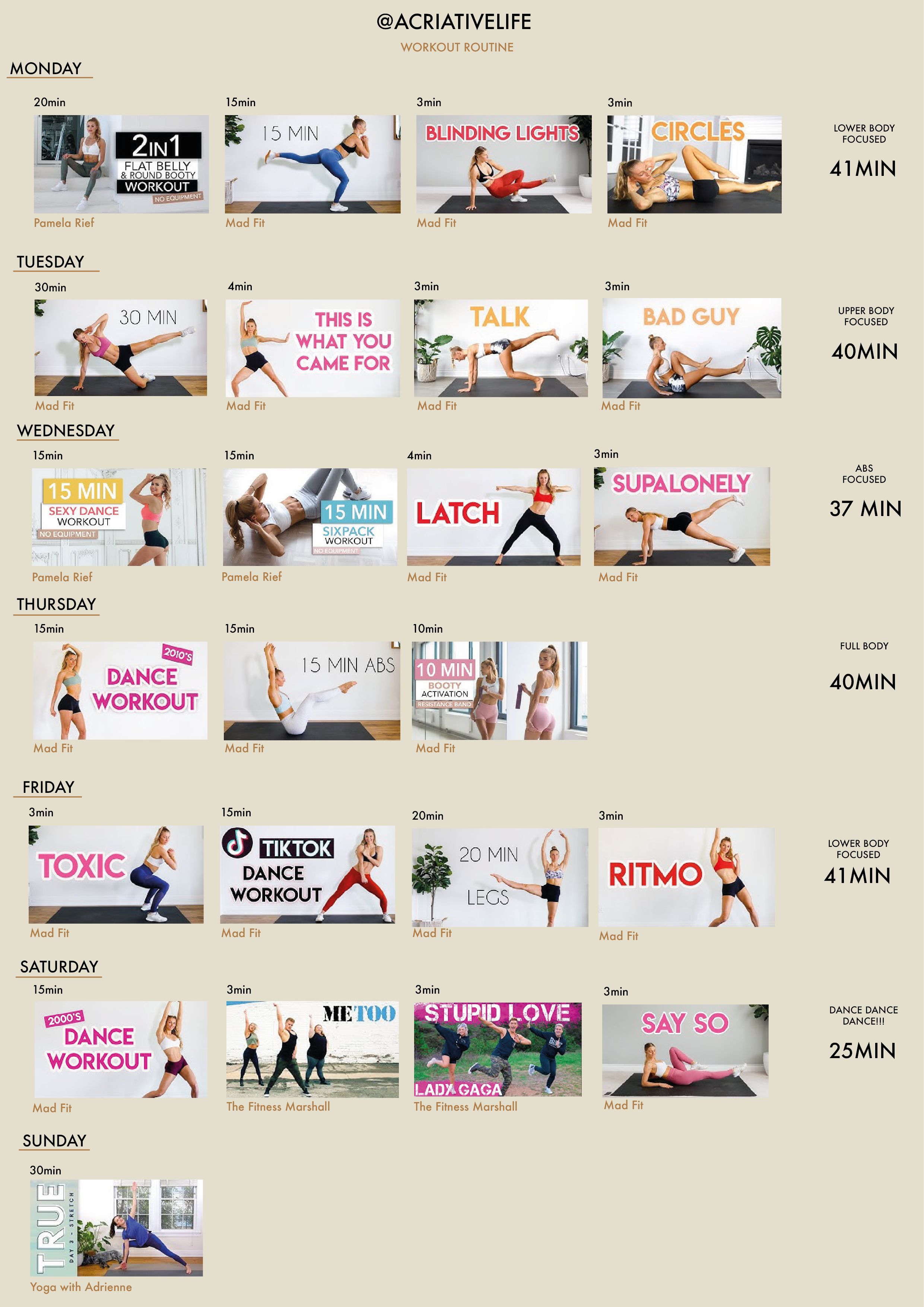 Come Mi Alleno Da Casa Scheda Settimanale Accessori Must Have A Criative Life