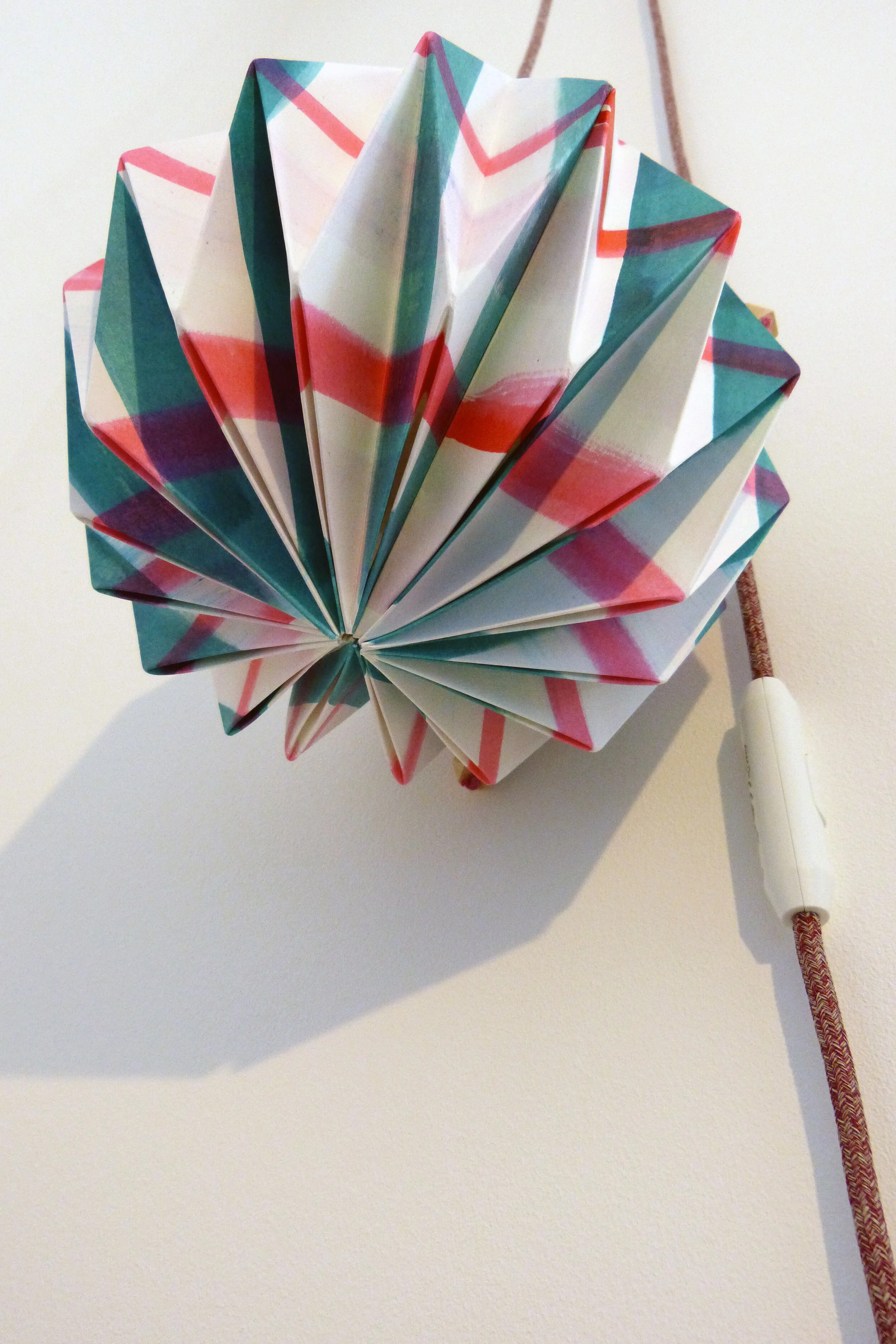 OBLIQUE small hand painted lamp shade (unique)
