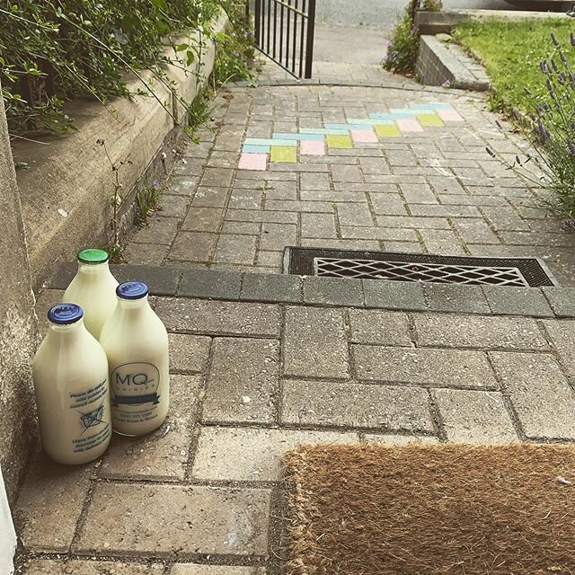 How about that. Our first milk delivery. Start of an era. @surrealistsewing