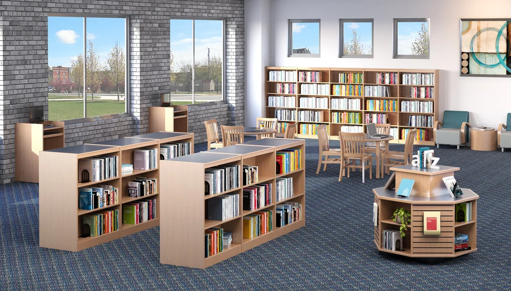 Library Storage Unit School Library Shelving Units