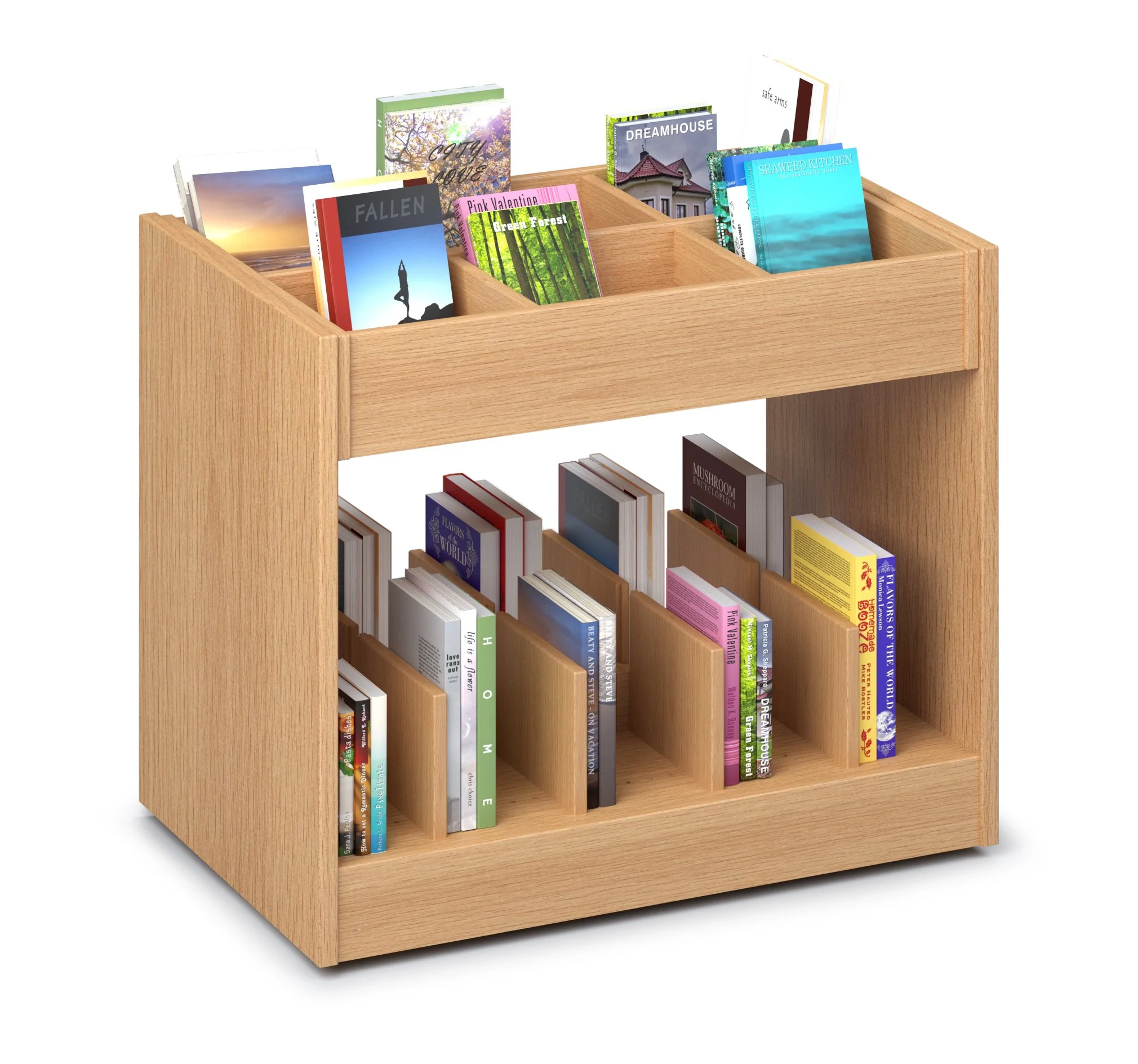 BIG BOOK DISPLAY BIN - WOOD - WITH BOOKS.jpg