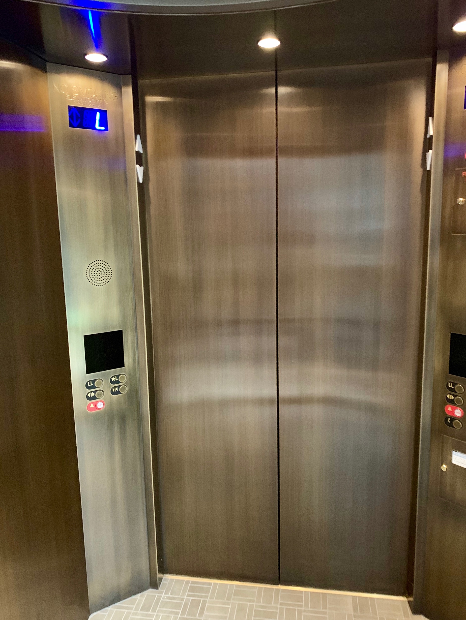 Crown Plaza Atlanta Perimeter at Ravina - Fabricated and installed cab front cladding and door cladding with a medium bronze finish.