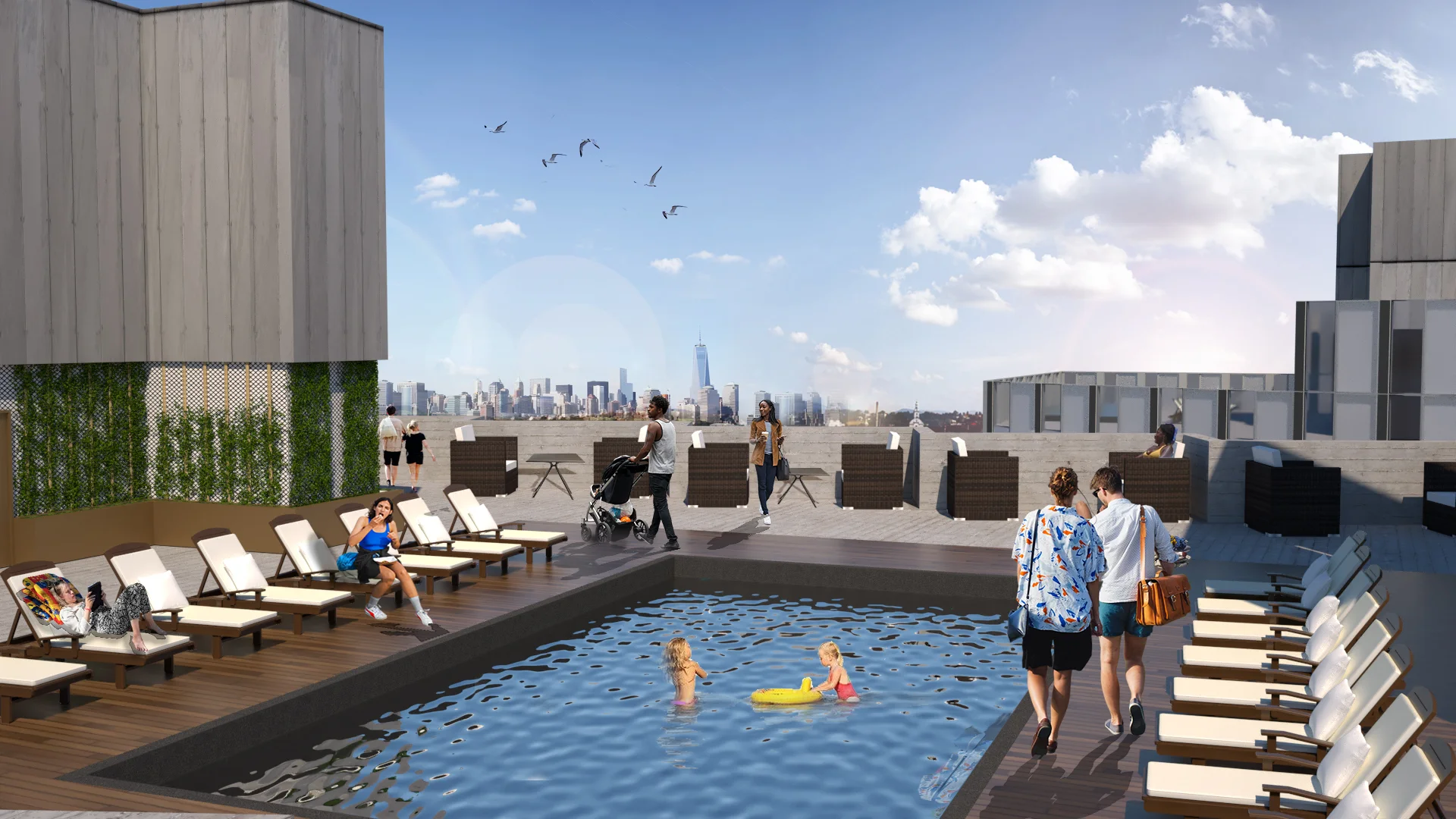 Concept Rooftop Deck for West Tower