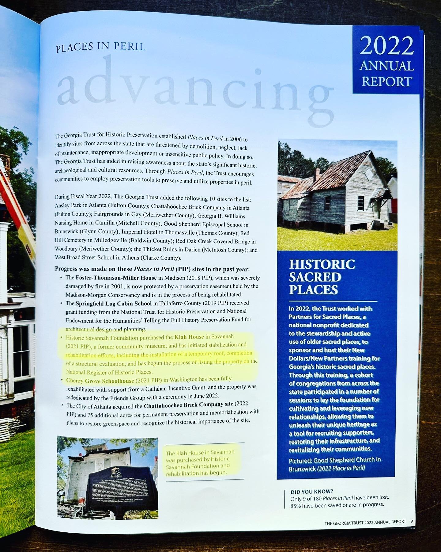Kiah House update in the recent issue of The Rambler by @thegeorgiatrust!  We are proud to be working with the Historic Savannah Foundation to list this significant property in the National Register of Historic Places.