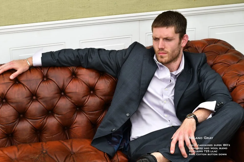 Milano Gray - 100% Super 180&rsquo;s Wool Cashmere Blend 

Part of our Legacy Collection coming September 2023. 
.

.

.

#mensclothing #mensclothingbrand #newyorkdesigner #supportsmallbusiness #fashiondesign #mensfashion #fashionsuit #fashionmodel #