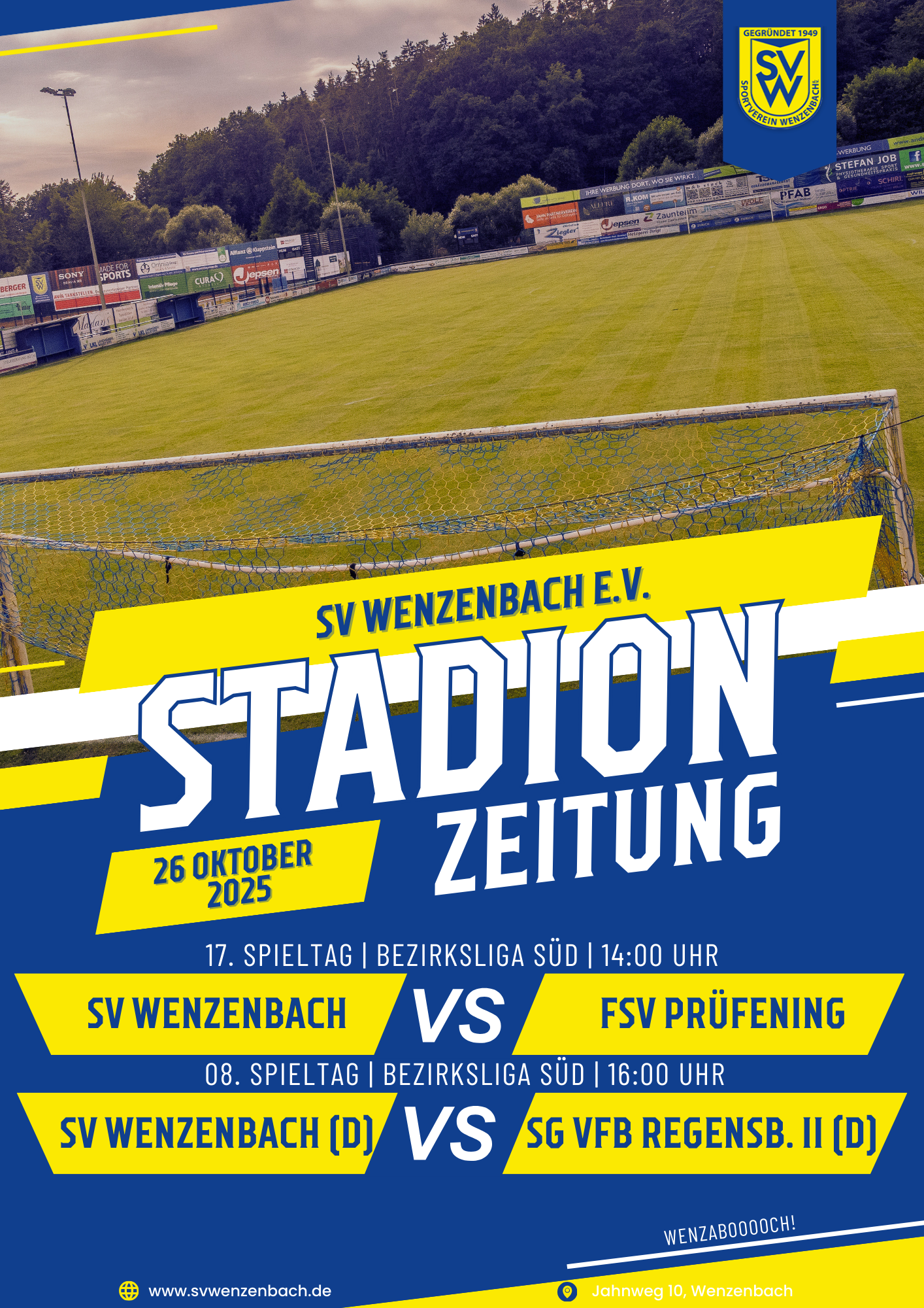 Flyer zum F&ouml;rderkreis Fu&szlig;ball SV Wenzenbach